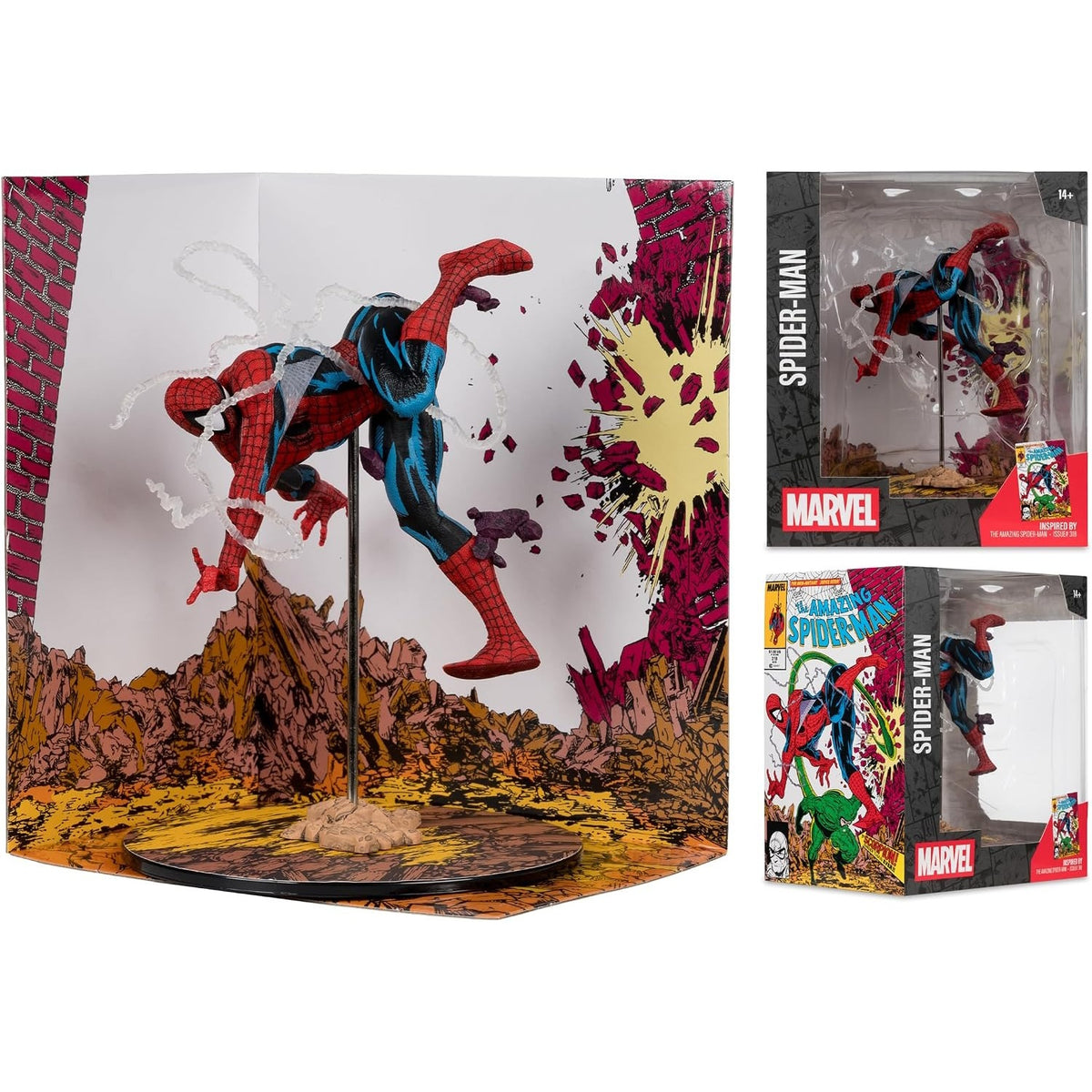 McFarlane Toys: Marvel - Spider-Man 1:10th Scale Figure - Issue #318 Toys & Games McFarlane Toys