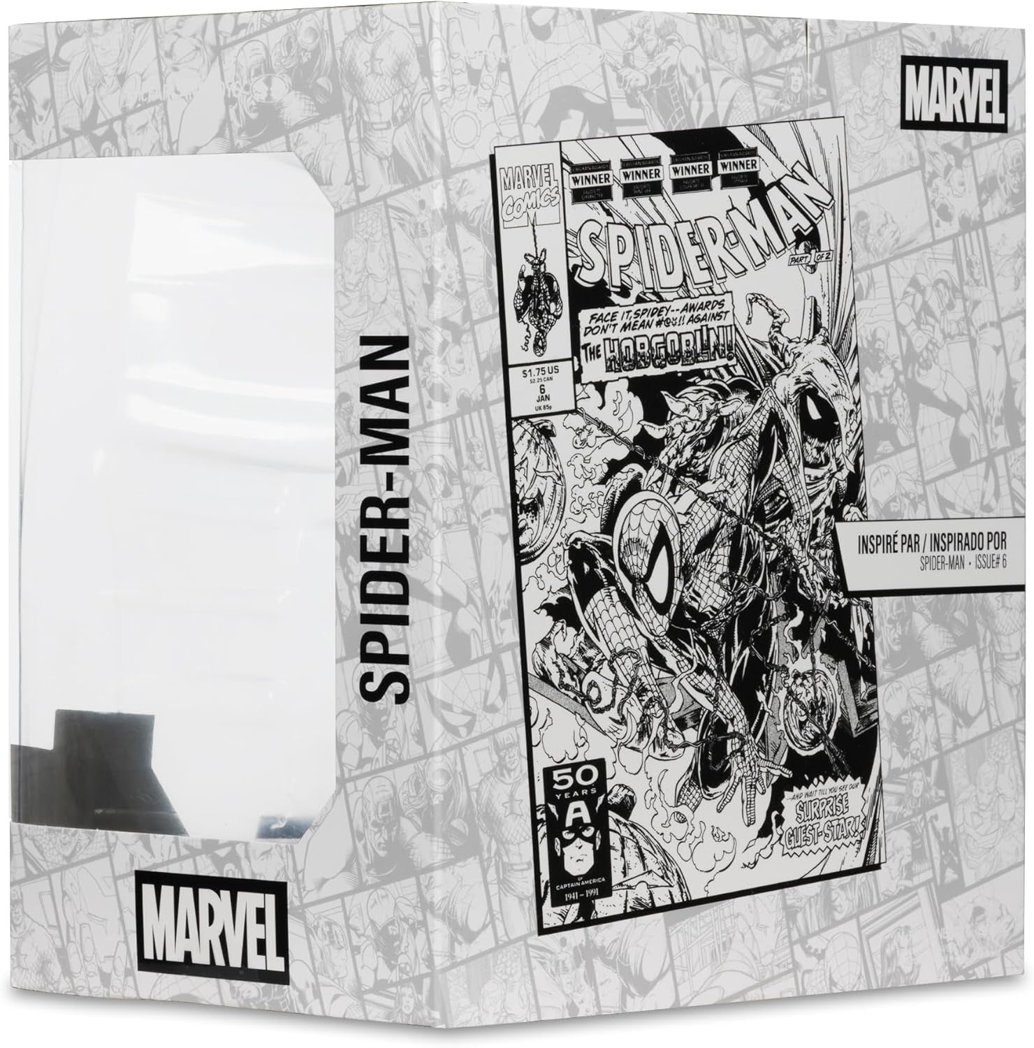 Marvel Spider-Man: Black and White Spider-Man Issue #6 Figure Gold Label Collection Toys & Games McFarlane Toys
