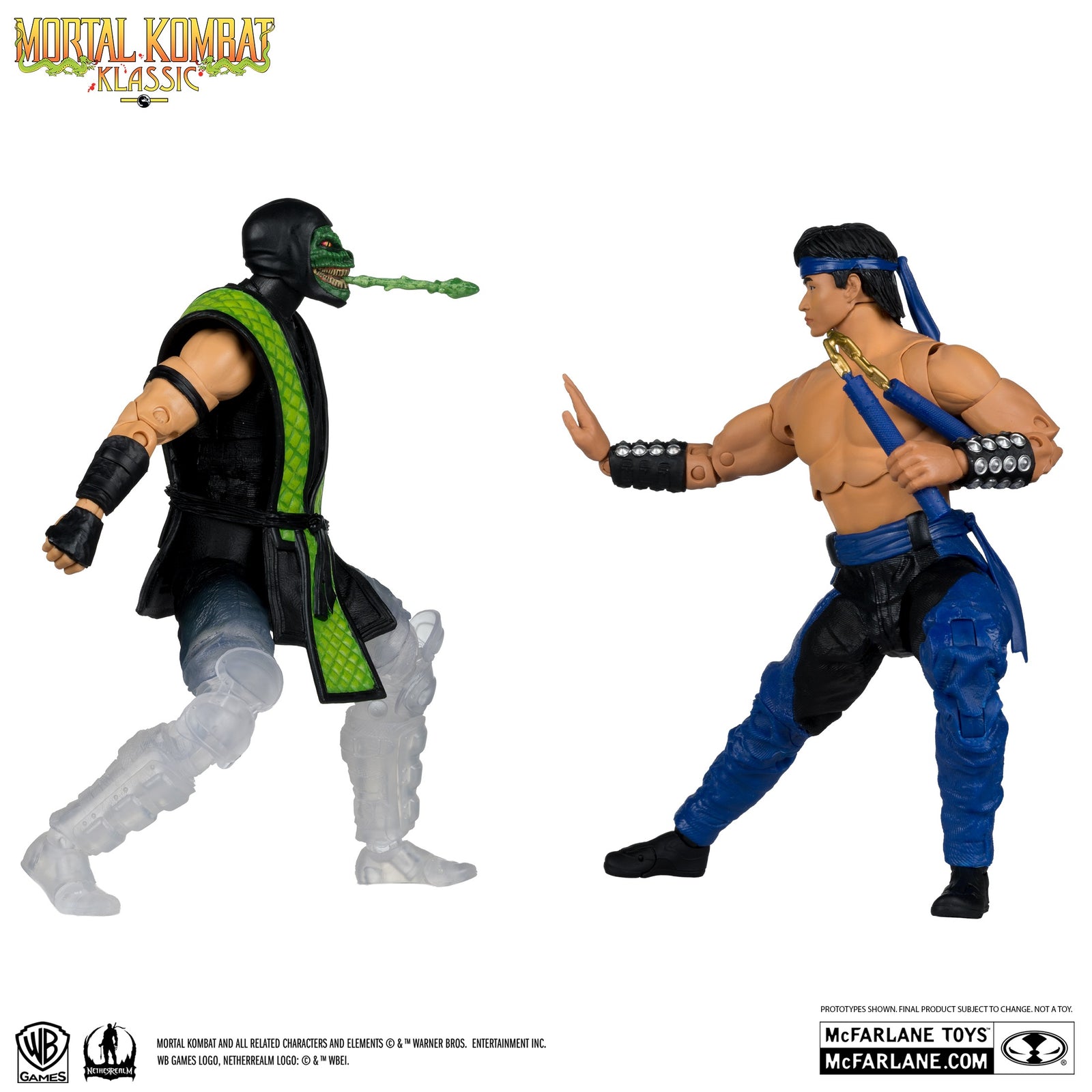 McFarlane Toys: Mortal Kombat Klassic - Liu Kang vs Reptile Figures 7" Figure Toys & Games McFarlane Toys