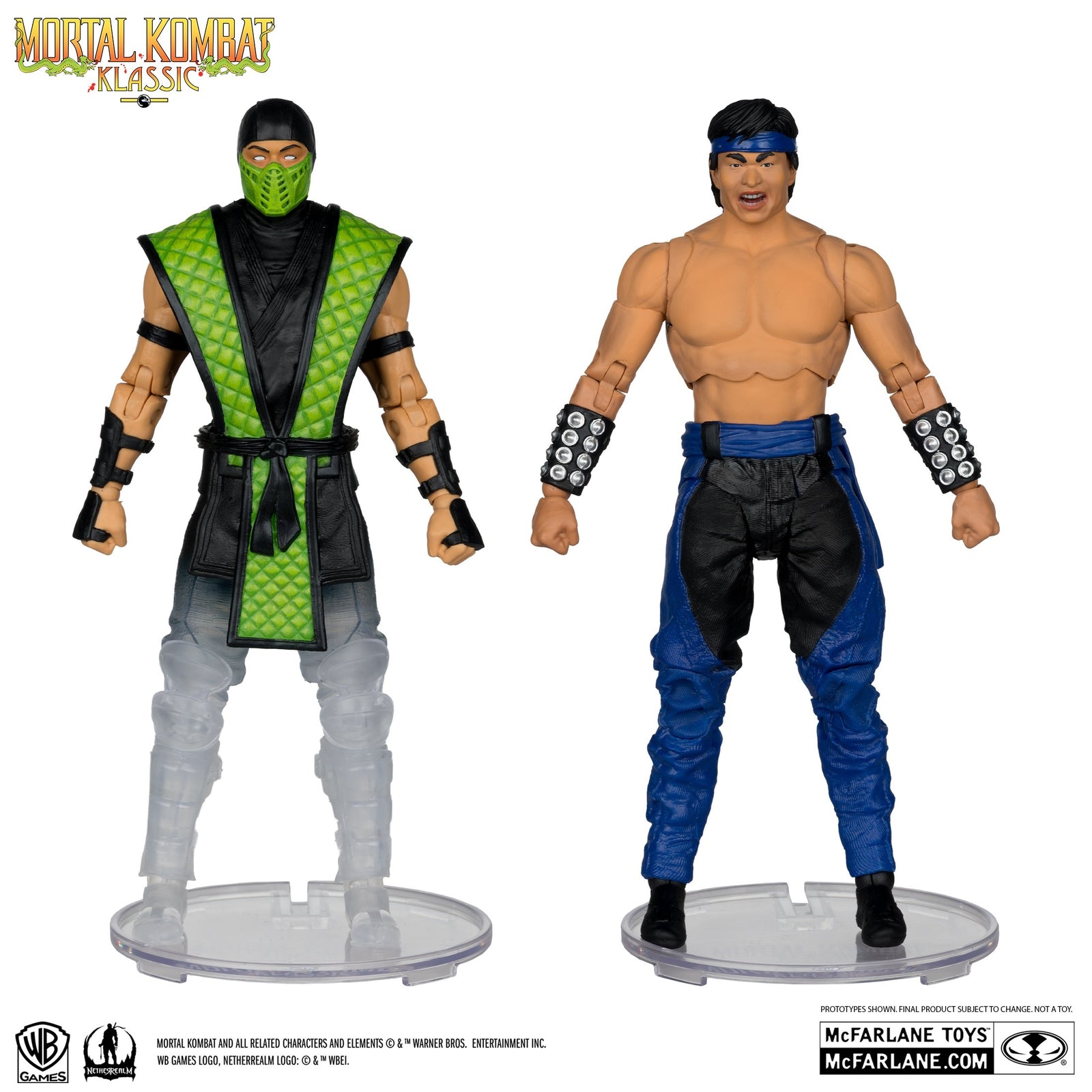 McFarlane Toys: Mortal Kombat Klassic - Liu Kang vs Reptile Figures 7" Figure Toys & Games McFarlane Toys