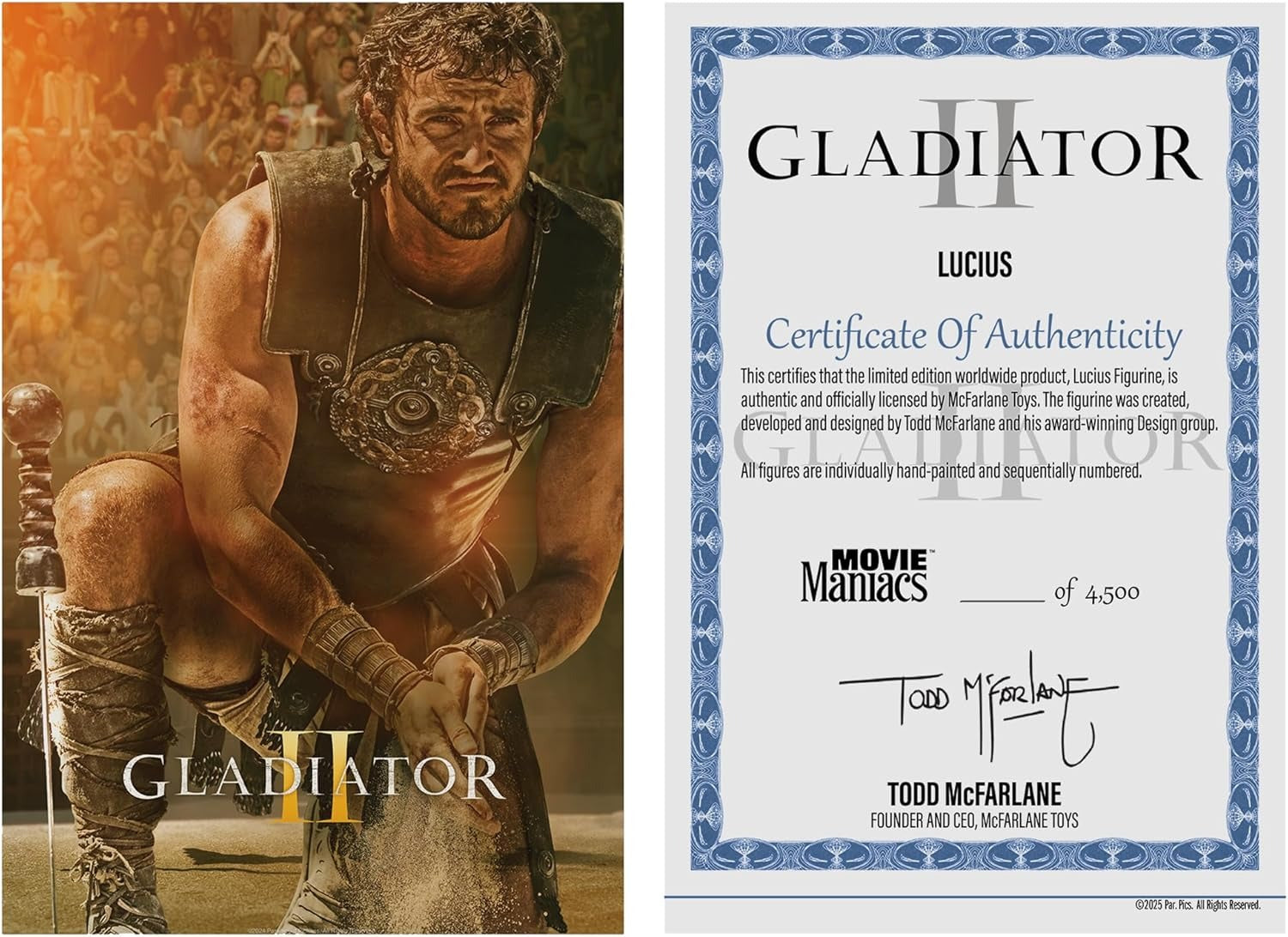 McFarlane Toys: Movie Maniacs - Lucius Gladiator 2 Toys & Games McFarlane Toys