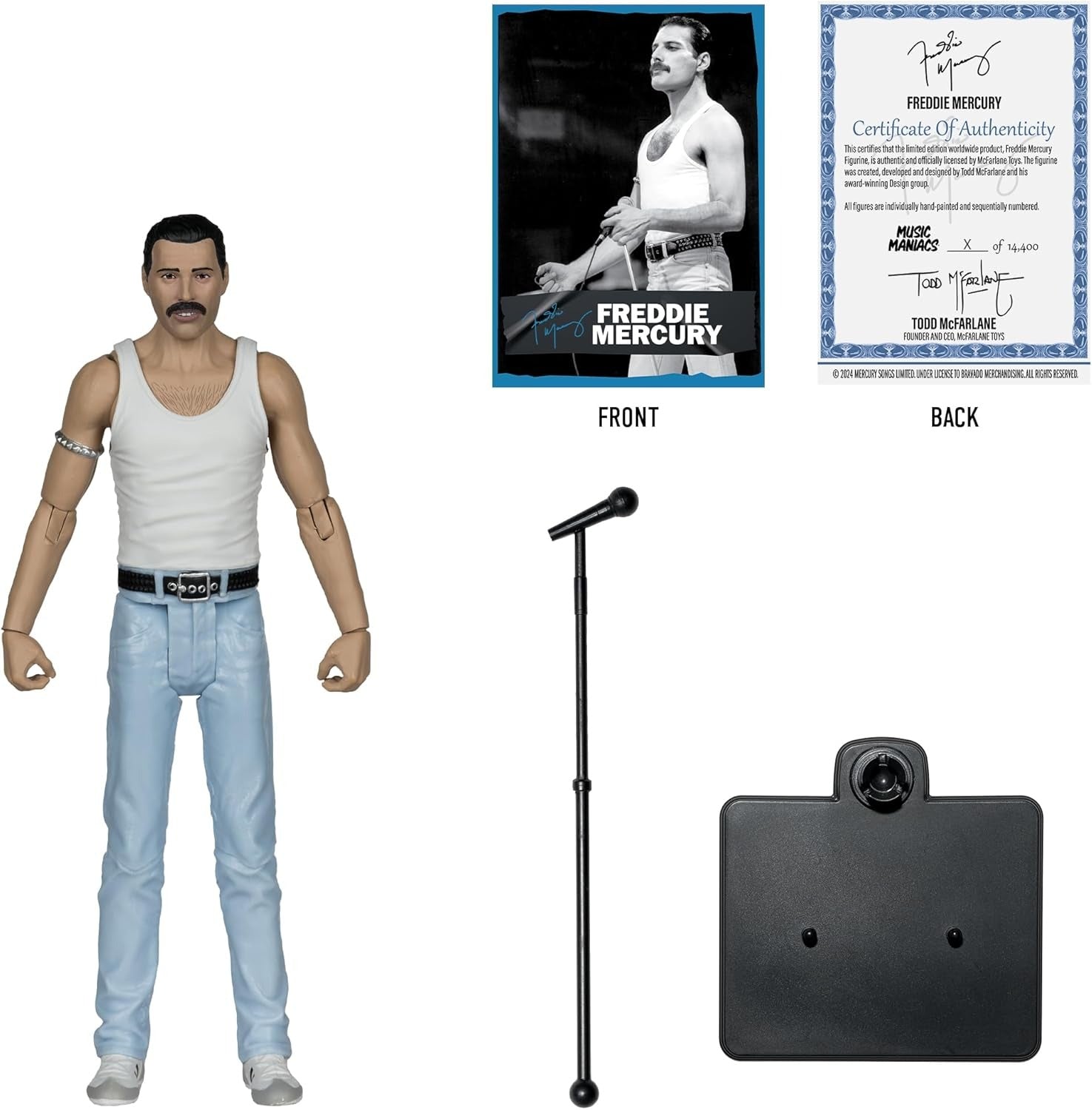 McFarlane Toys: Music Maniacs Rock: Freddie Mercury - 6" Action Figure Toys & Games McFarlane Toys