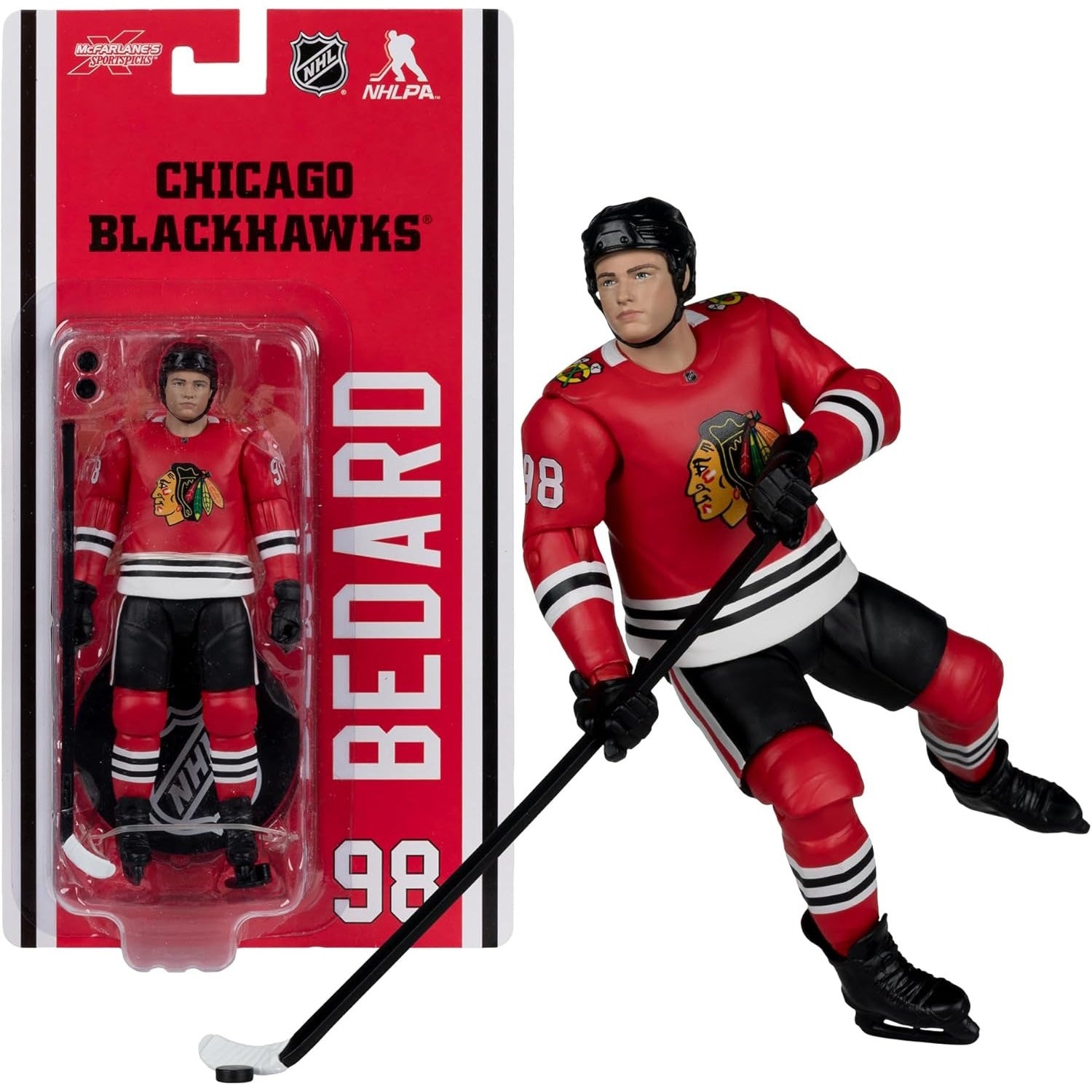 McFarlane Toys: NHL Players - Connor Bedard - Chicago Blackhawks 6" Figure Toys & Games McFarlane Toys