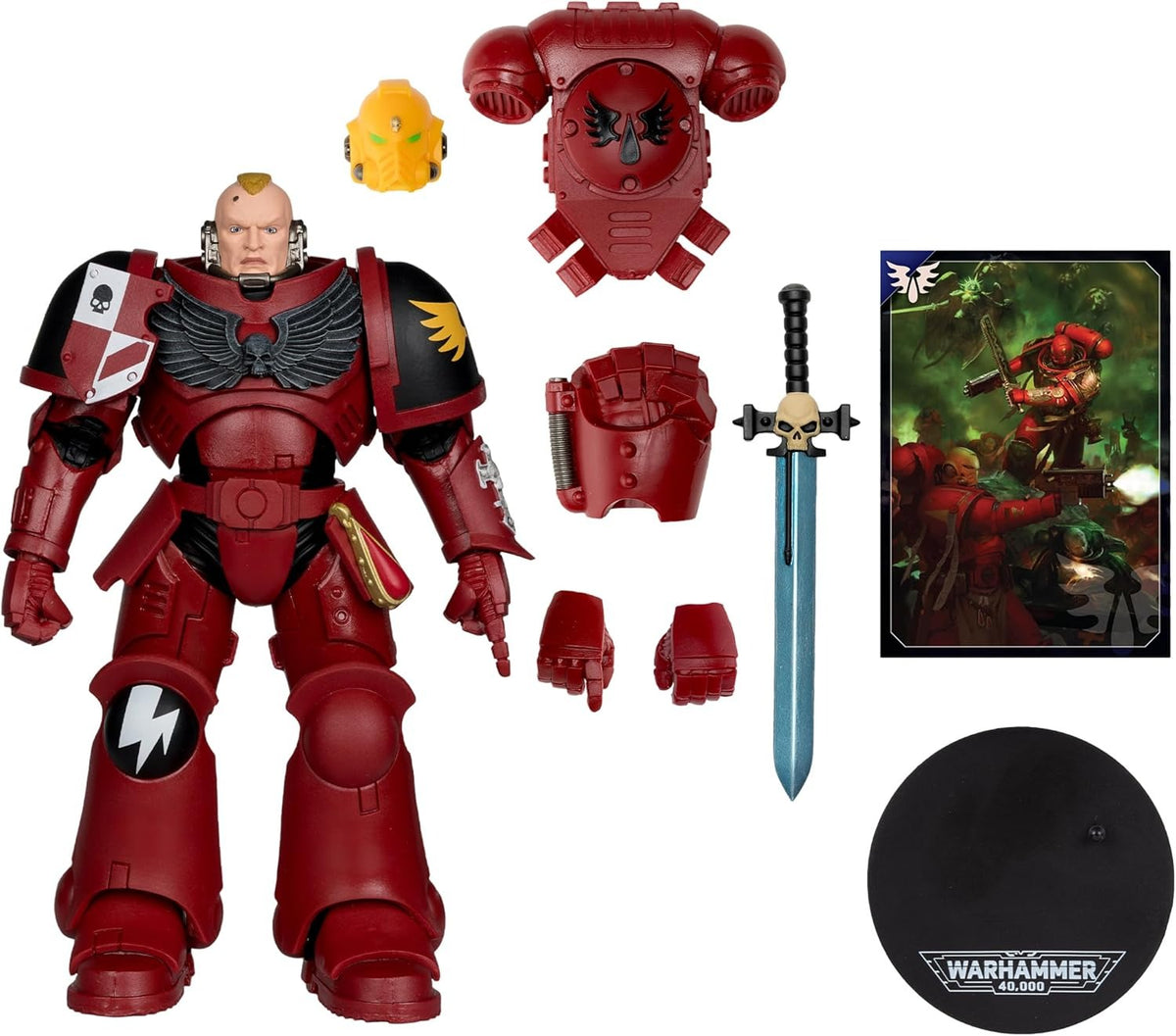 McFarlane Toys: Warhammer 40K - Blood Angels Assault Intercessor Sergeant Toys & Games McFarlane Toys
