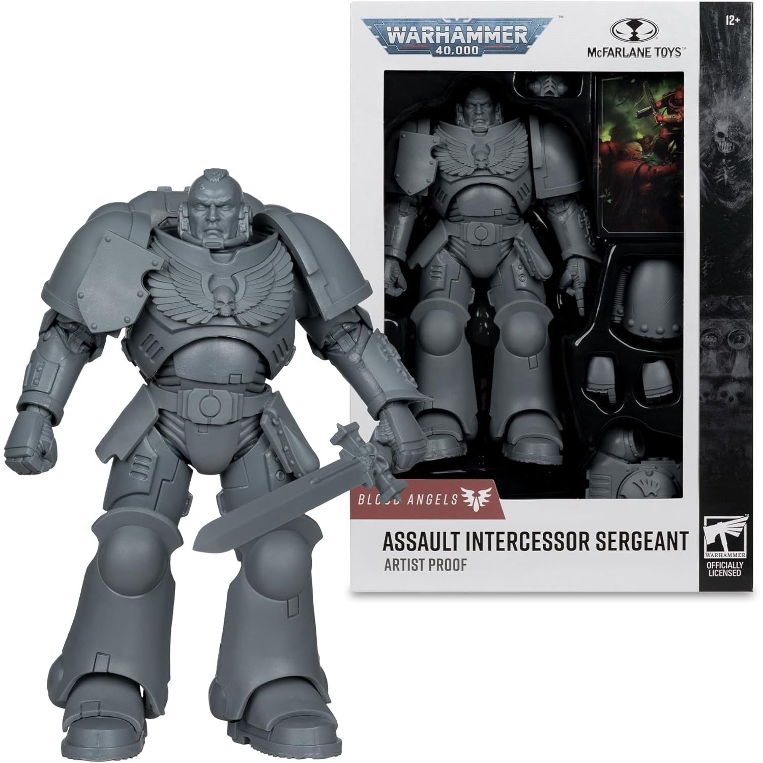 McFarlane Toys: Warhammer 40K - Blood Angels Assault Intercessor Sergeant - Artist Proof Toys & Games McFarlane Toys
