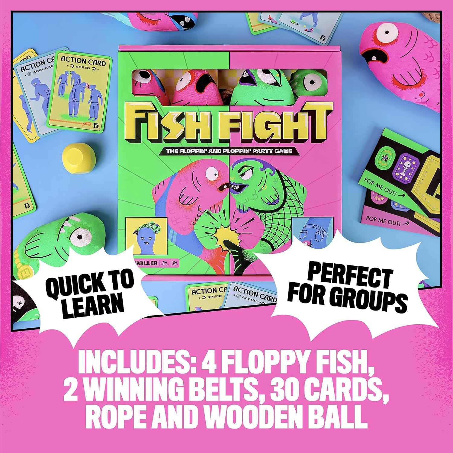 Fish Fight! [4+ Players] Board Game McMiller Games