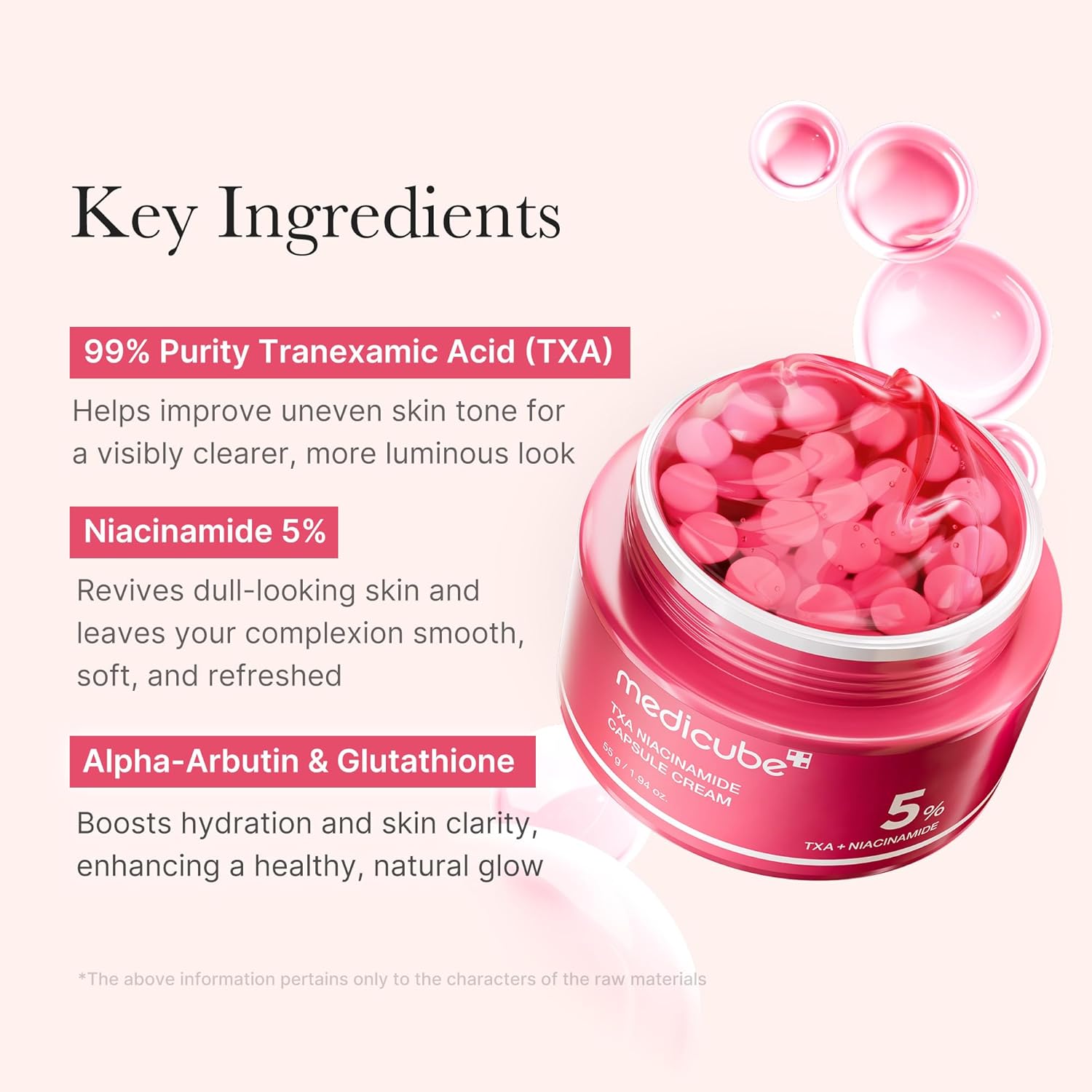 Medicube TXA Niacinamide Capsule Cream 55 g (1.94 oz) Moisturizer medicube