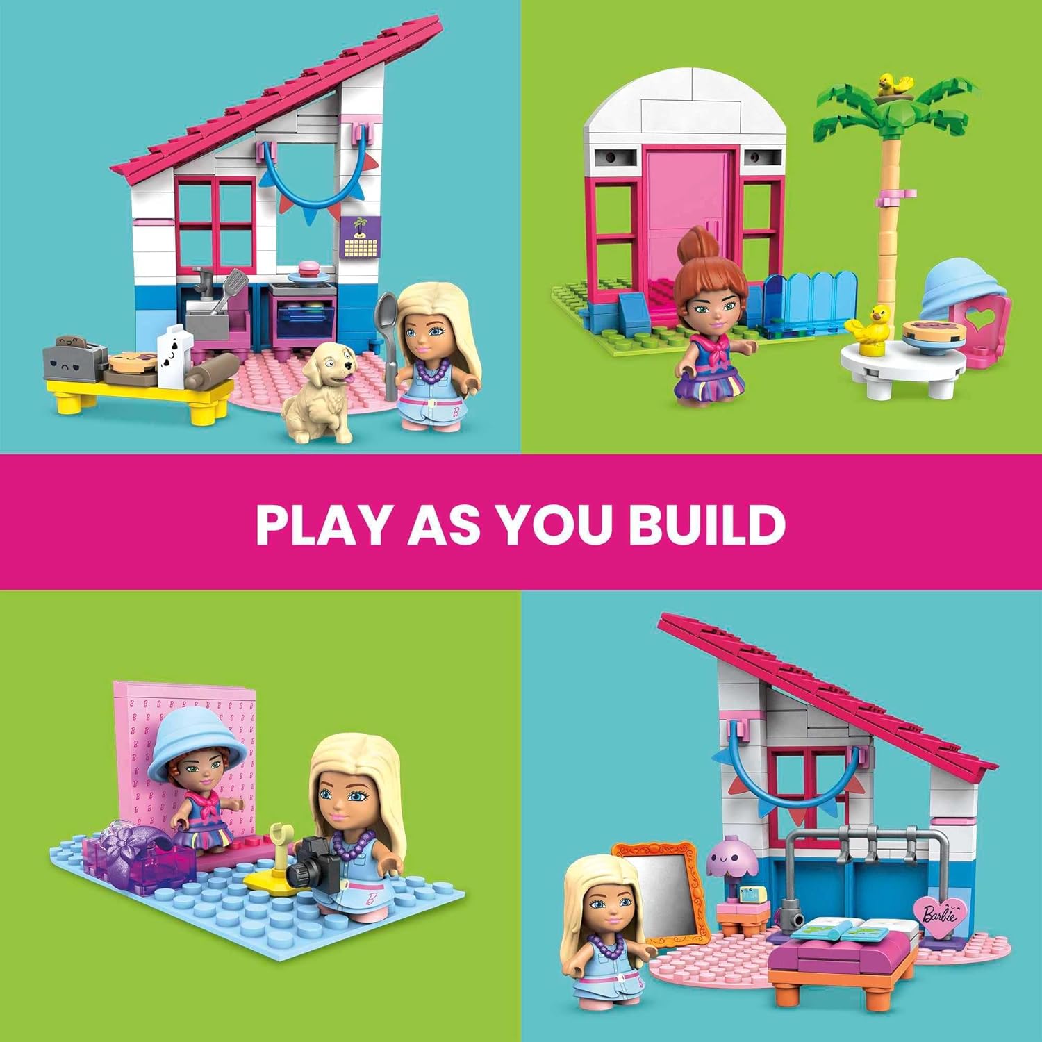 MEGA Barbie: Malibu House - 303 Pieces Toys & Games Mattel