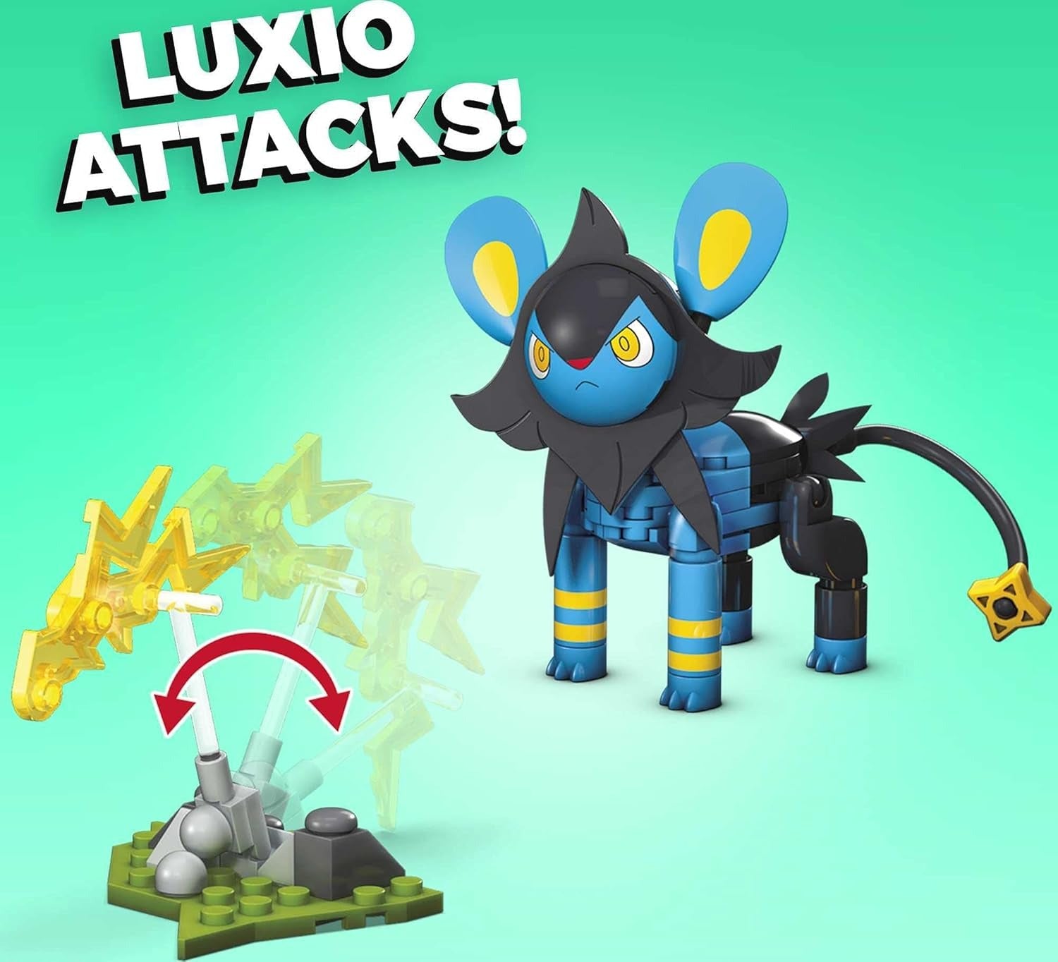 MEGA Pokemon: Luxio - 67 Piece Building Set Toys & Games Mattel