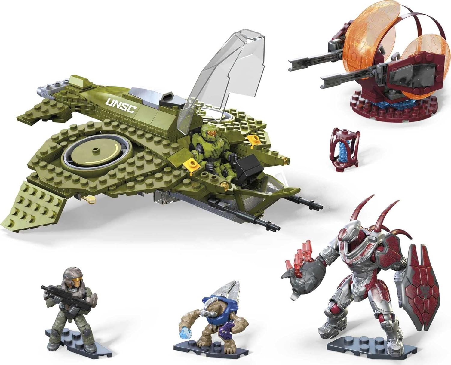 MEGA Halo: UNSC Wasp Onslaught - 409 Piece Building Set Toys & Games Mattel