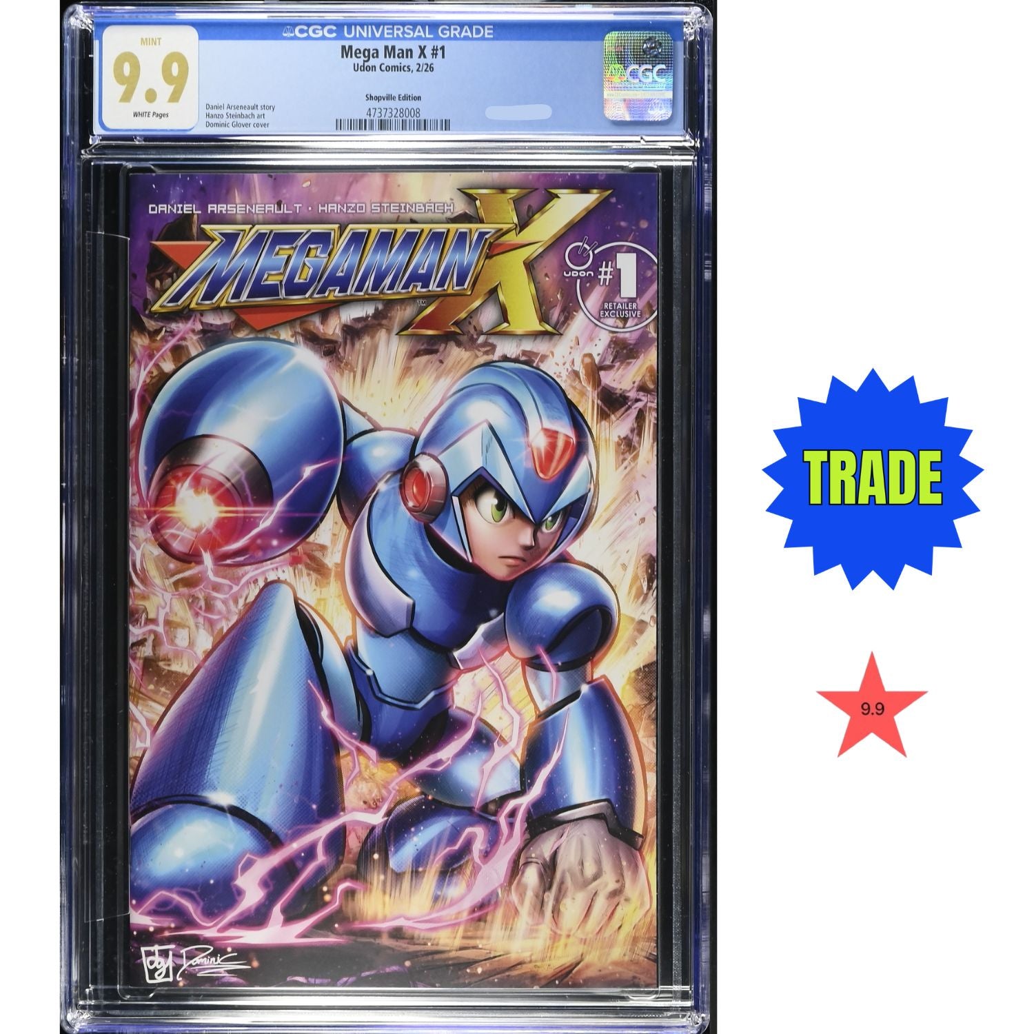 Mega Man X: #1 [Dominic Glover CGC 9.9 Shopville Exclusive] 2026 Comics Udon Entertainment