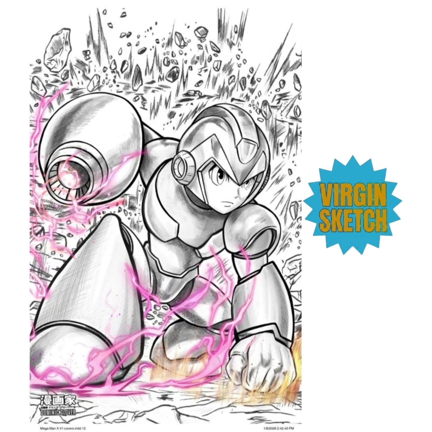 Mega Man X: #1 [Dominic Glover Shopville Exclusive Virgin Sketch] 2026 Comics Udon Entertainment