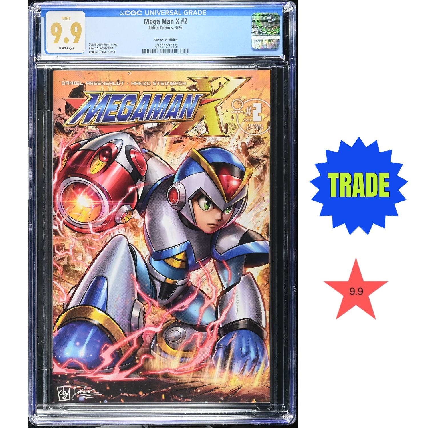 Mega Man X: #2 [Dominic Glover CGC 9.9 Shopville Exclusive] 2026 Comics Udon Entertainment