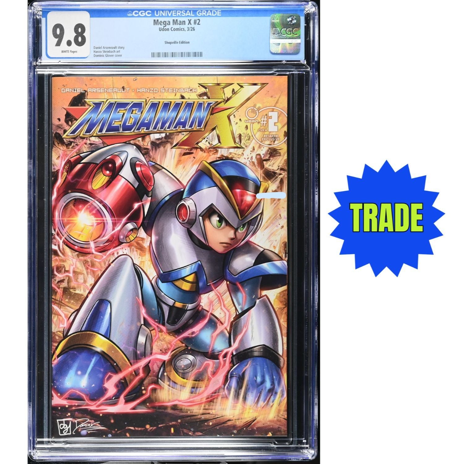 Mega Man X: #2 [Dominic Glover Shopville CGC 9.8 Exclusive] 2026 Comics Udon Entertainment