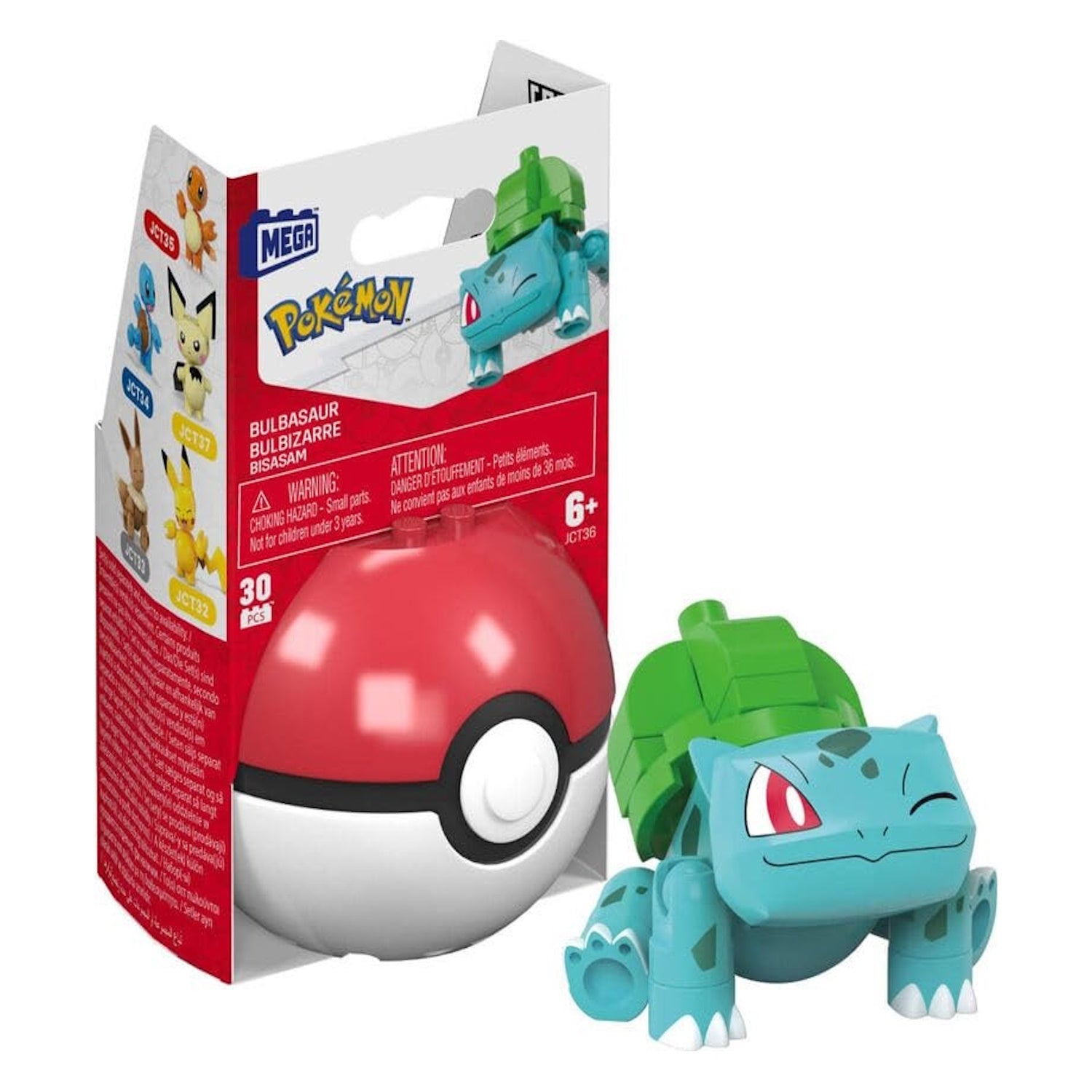 MEGA Pokemon: Bulbasaur Pokeball - 30 Piece Building Set Toys & Games MEGA