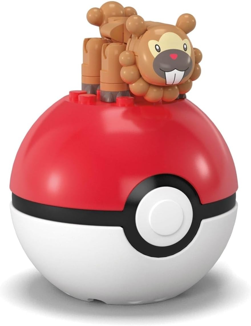 MEGA Pokemon: Series 23 Bidoof Pokeball - 26 Piece Building Set Toys & Games MEGA