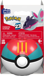 MEGA Pokemon: Series 23 Finneon Lure Ball - 18 Piece Building Set Toys & Games MEGA