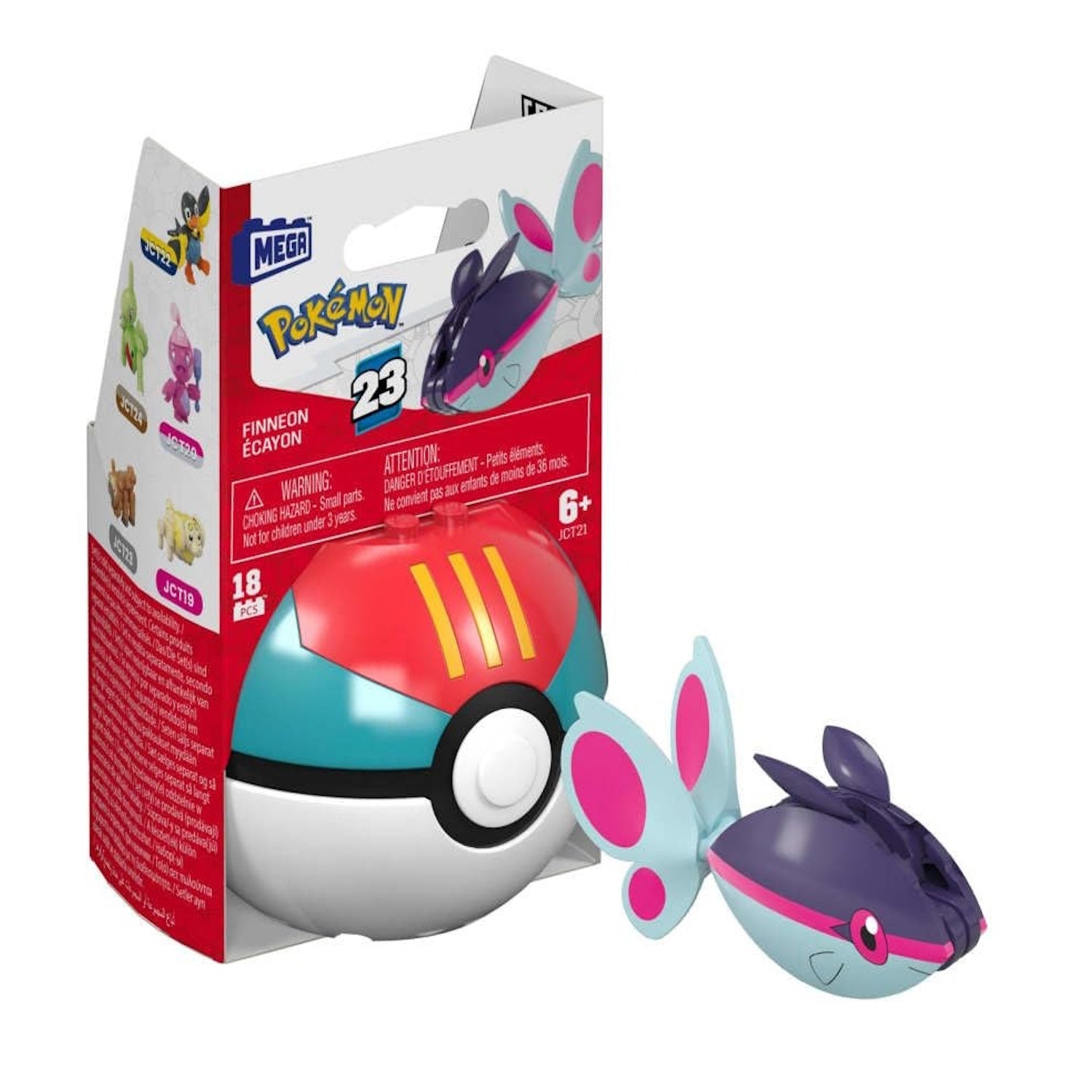 MEGA Pokemon: Series 23 Finneon Lure Ball - 18 Piece Building Set Toys & Games MEGA