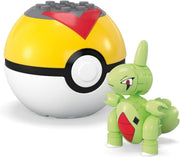 MEGA Pokemon: Series 23 Larvitar Level Ball - 29 Piece Building Set Toys & Games MEGA
