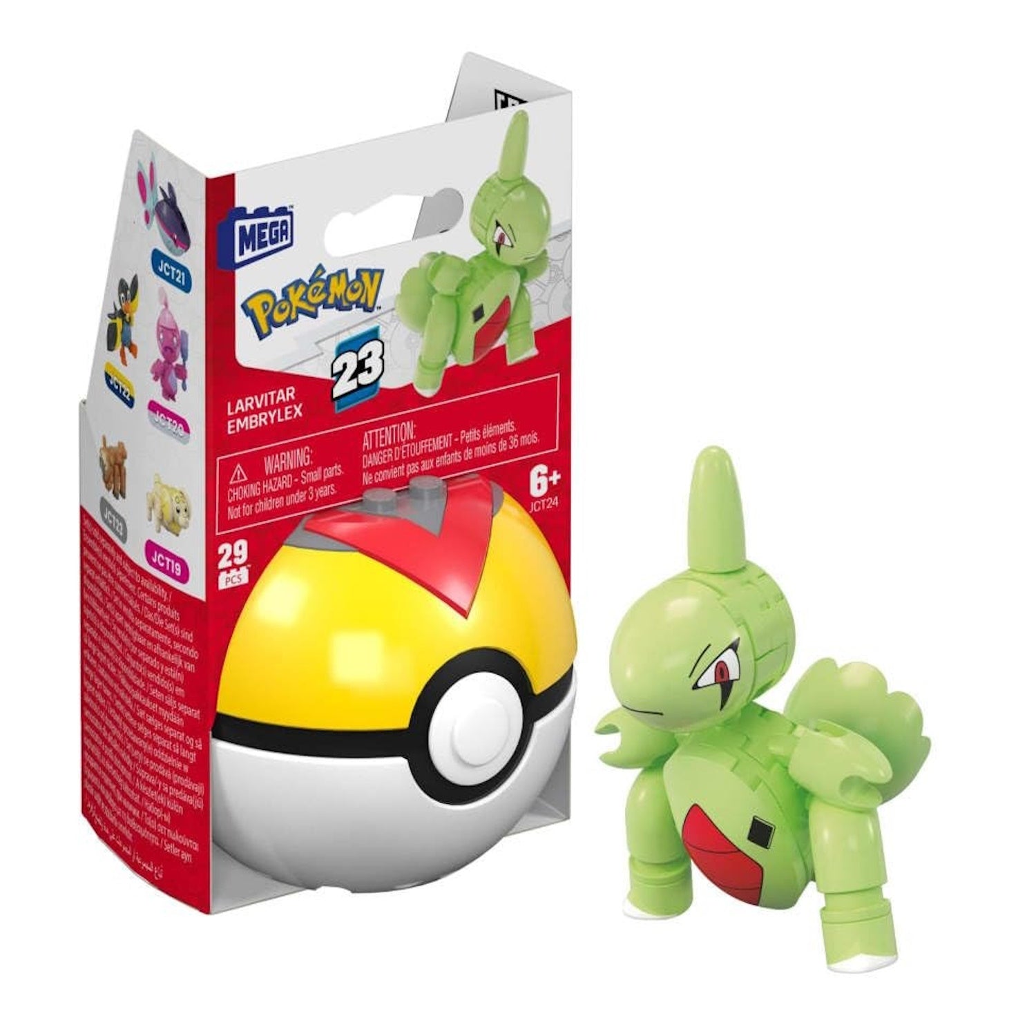 MEGA Pokemon: Series 23 Larvitar Level Ball - 29 Piece Building Set Toys & Games MEGA