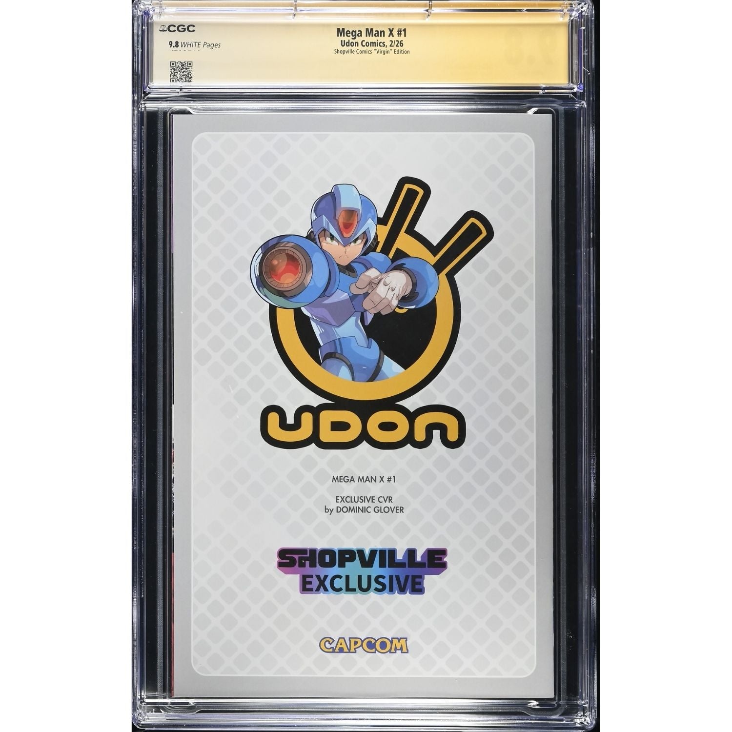 Mega Man X: #1 [Dominic Glover CGC 9.8 Signature Series Shopville Exclusive Virgin] 2026 Comics Udon Entertainment