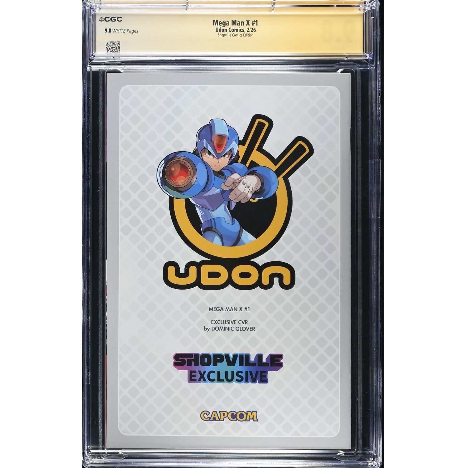 Mega Man X: #1 [Dominic Glover CGC 9.8 Signature Series Shopville Exclusive] 2026 Comics Udon Entertainment