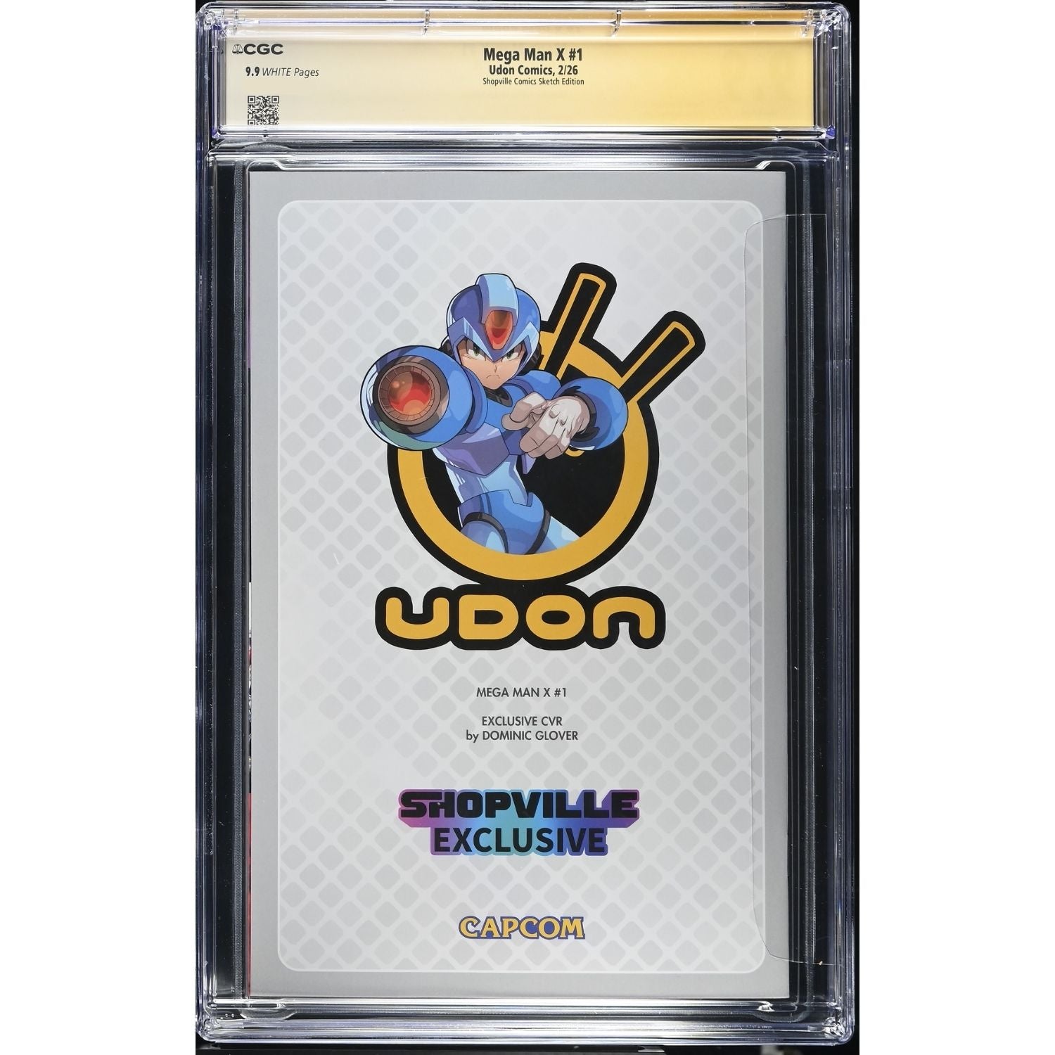 Mega Man X: #1 [Dominic Glover CGC 9.9 Signature Series Shopville Exclusive Sketch] 2026 Comics Udon Entertainment