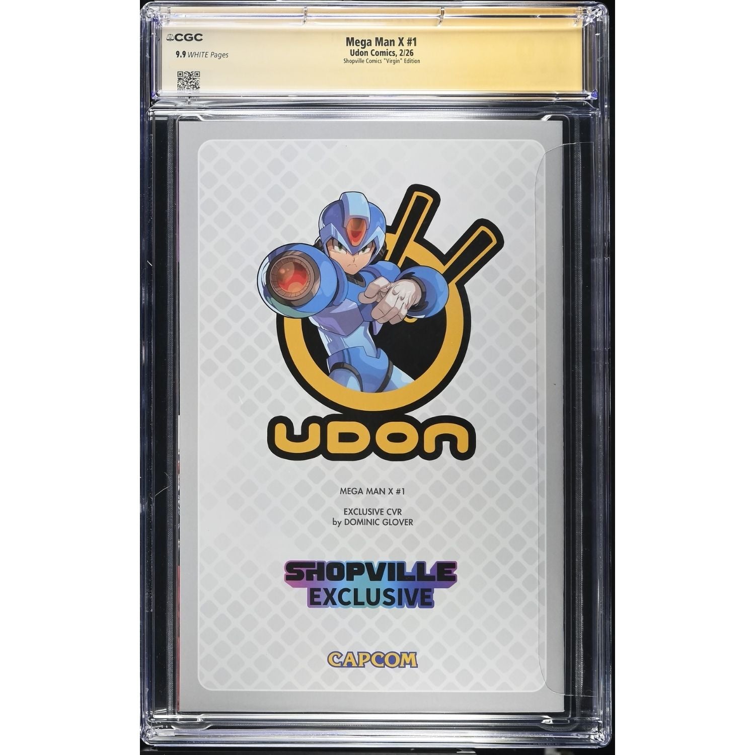 Mega Man X: #1 [Dominic Glover CGC 9.9 Signature Series Shopville Exclusive Virgin] 2026 Comics Udon Entertainment