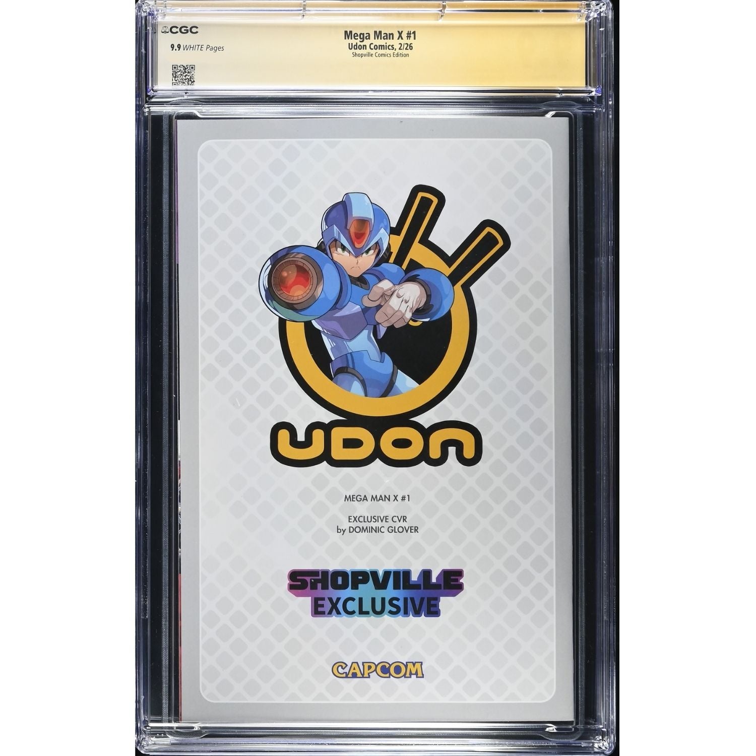 Mega Man X: #1 [Dominic Glover CGC 9.9 Signature Series Shopville Exclusive] 2026 Comics Udon Entertainment