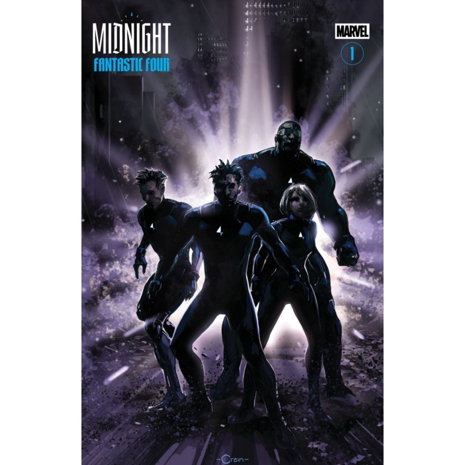 Midnight Fantastic Four: #1 [Clayton Crain CVR F] 2026 Comics Marvel Comics