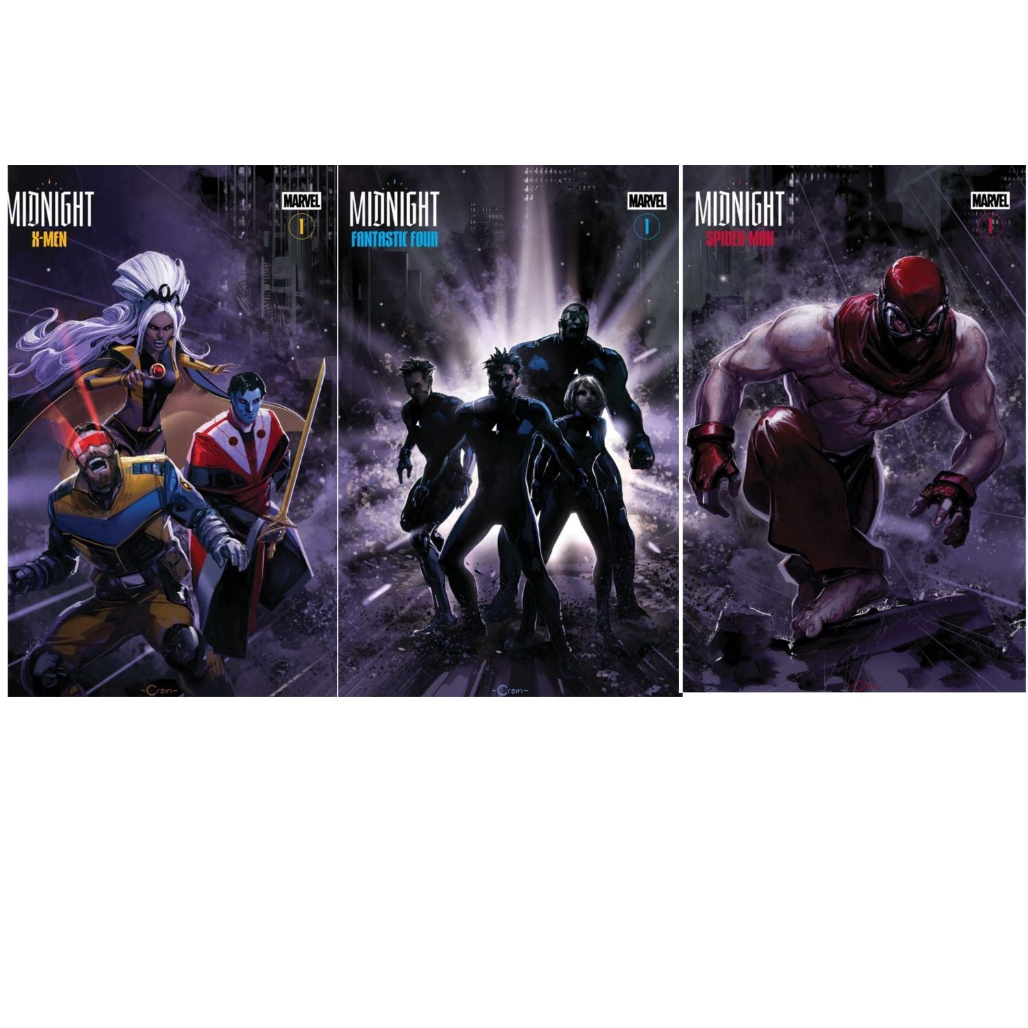 Midnight X-Men/Spider-Man/Fantastic Four: #1 [Clayton Crain CVR F Set] 2026