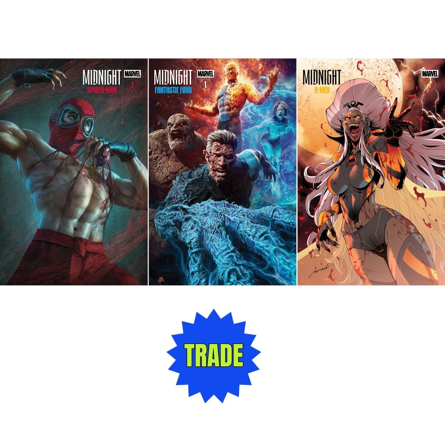 Midnight X-Men/Spider-Man/Fantastic Four: #1 [Shopville Exclusive Trade CVR Set] 2026 Comics Marvel Comics