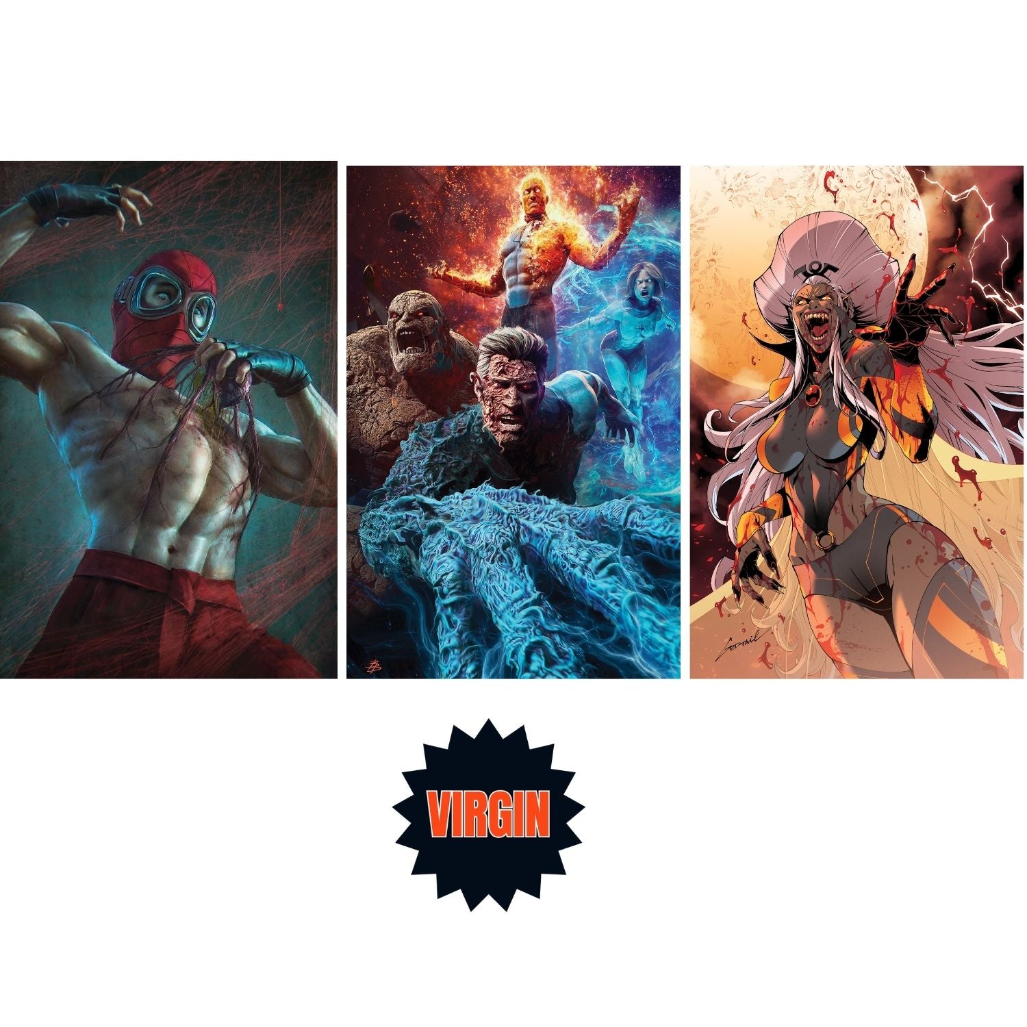 Midnight X-Men/Spider-Man/Fantastic Four: #1 [Shopville Exclusive Virgin Set] 2026 Comics Marvel Comics