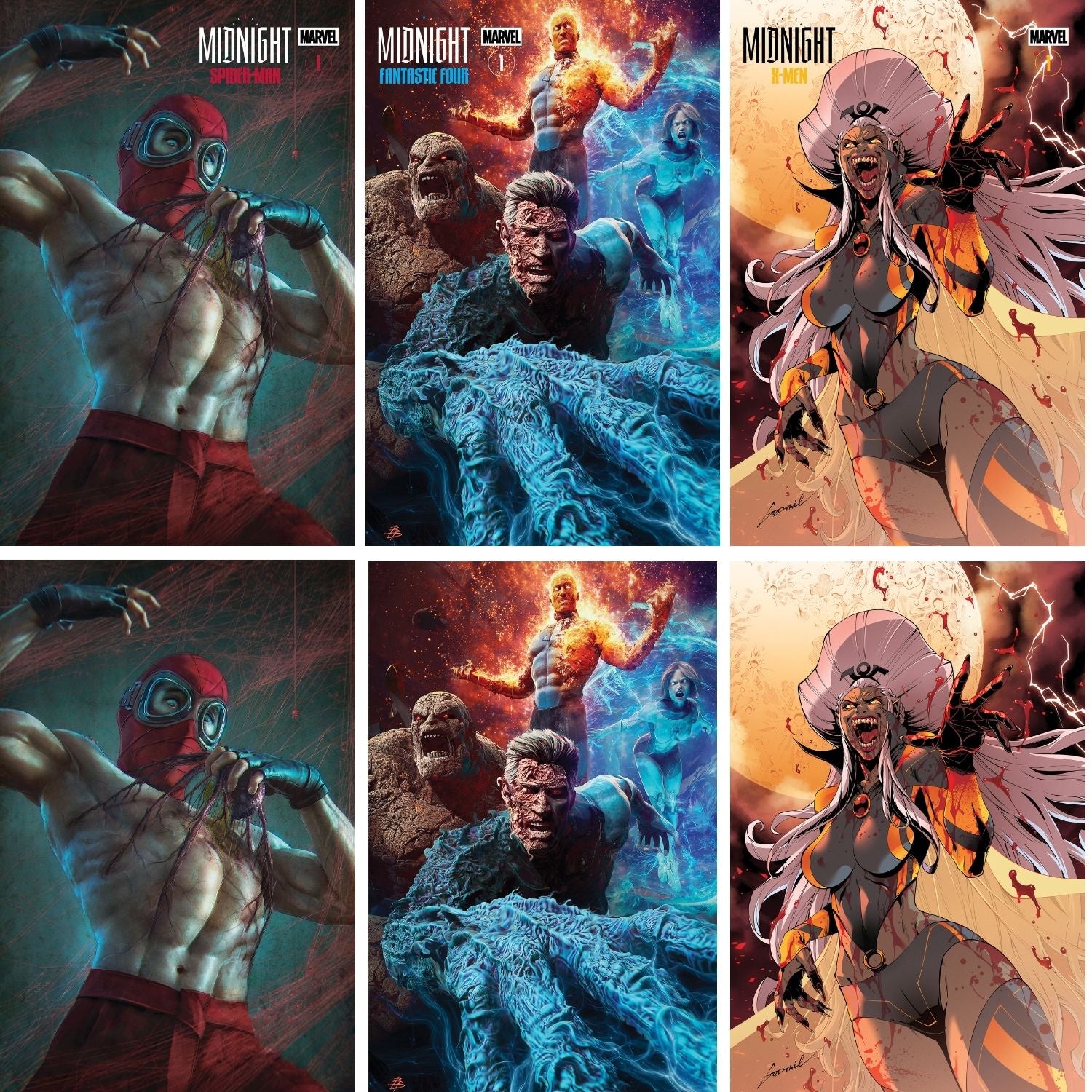 Midnight X-Men/Spider-Man/Fantastic Four: #1 [Shopville Exclusive Virgin & Trade Set] 2026 Comics Marvel Comics
