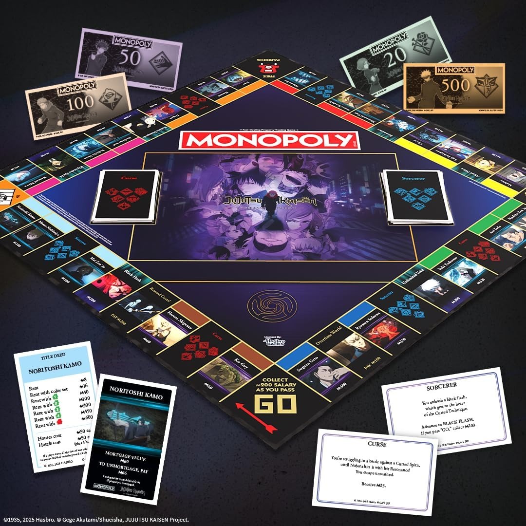 Monopoly: Jujutsu Kaisen [Board Game, 2-6 Players] Board Game OPGames