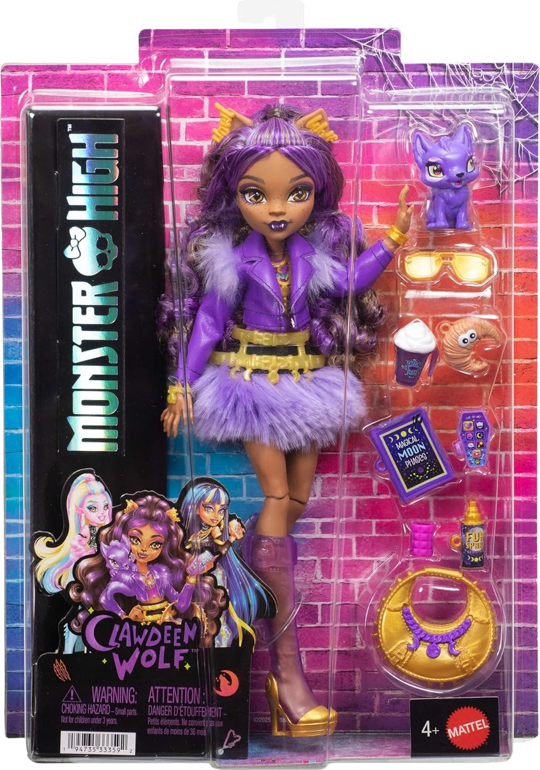 Monster High: Clawdeen Wolf - Purple Moto Jacket Toys & Games Mattel