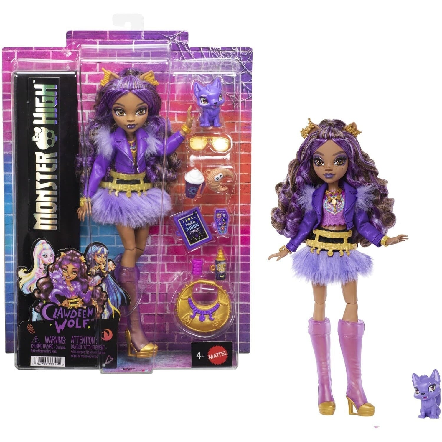 Monster High: Clawdeen Wolf - Purple Moto Jacket Toys & Games Mattel