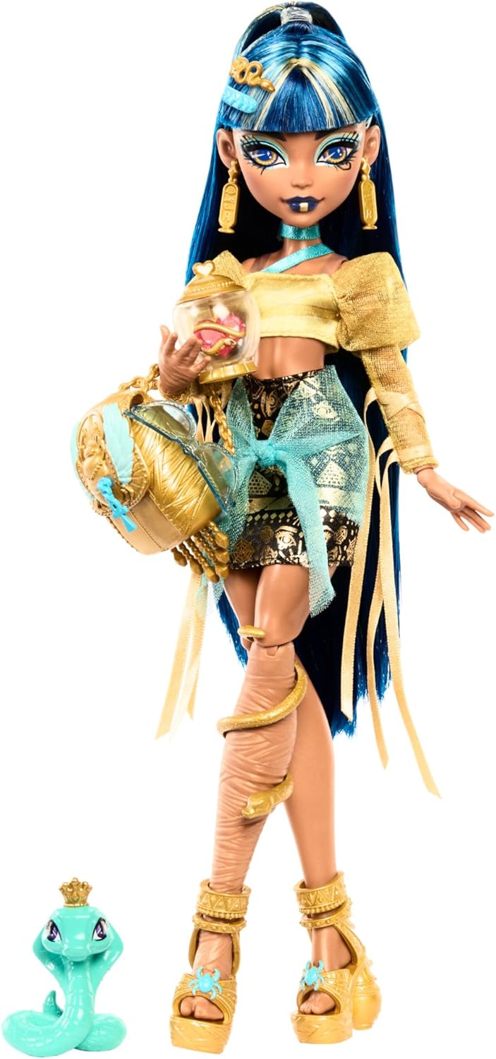 Monster High: Cleo De Nile Doll Includes Pet Cobra Hissette Toys & Games Mattel