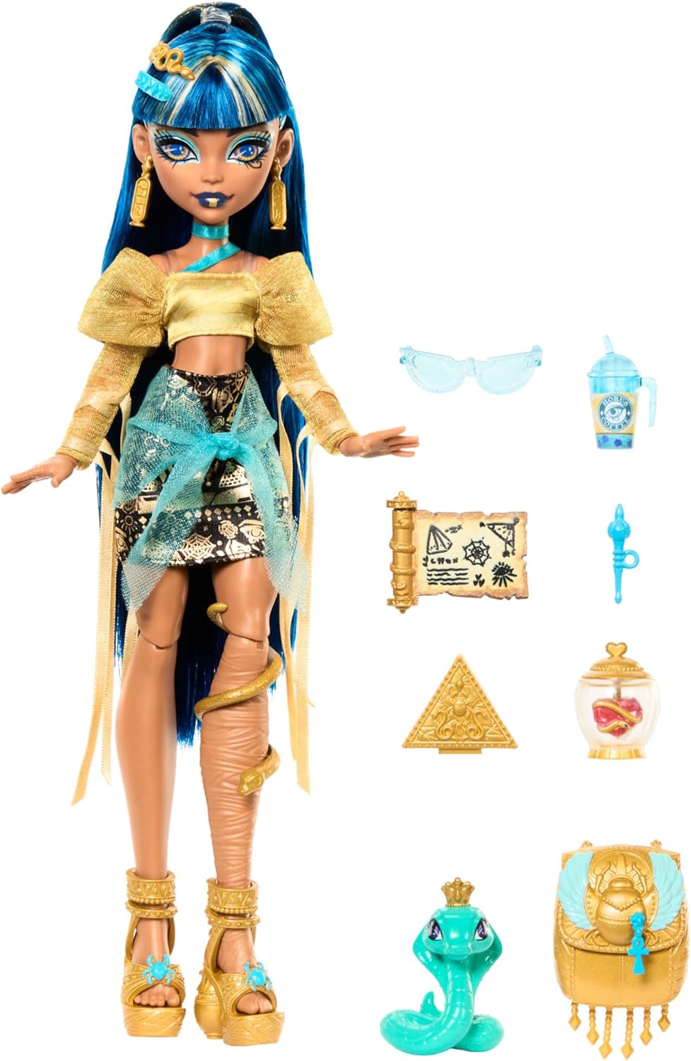 Monster High: Cleo De Nile Doll Includes Pet Cobra Hissette Toys & Games Mattel