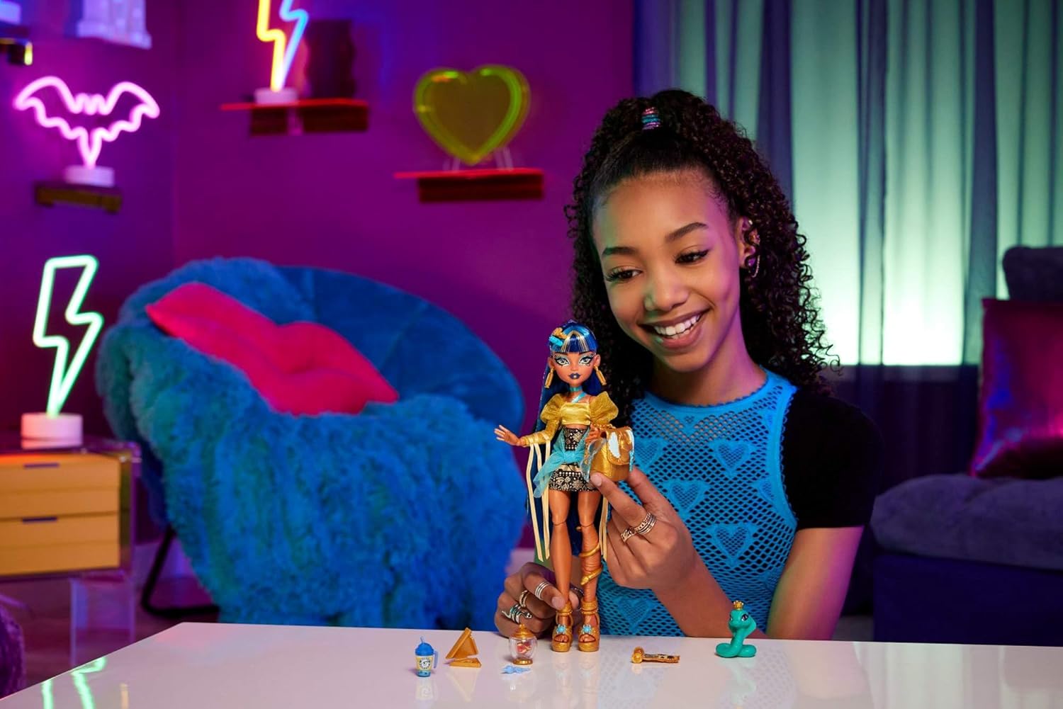 Monster High: Cleo De Nile Doll Includes Pet Cobra Hissette Toys & Games Mattel