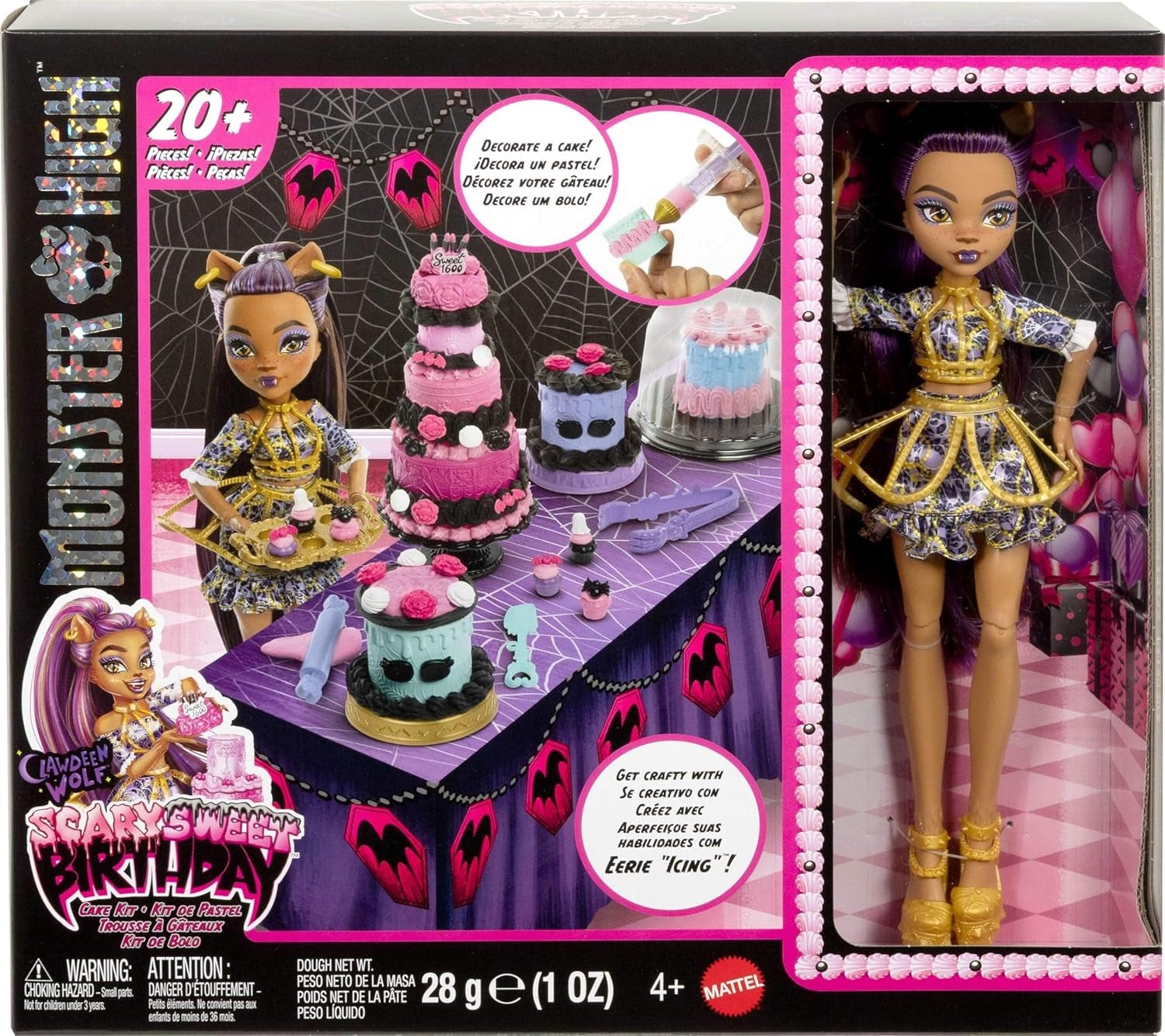 Monster High: Scary Sweet Birthday Cake Kit - Clawdeen Wolf Doll Toys & Games Mattel