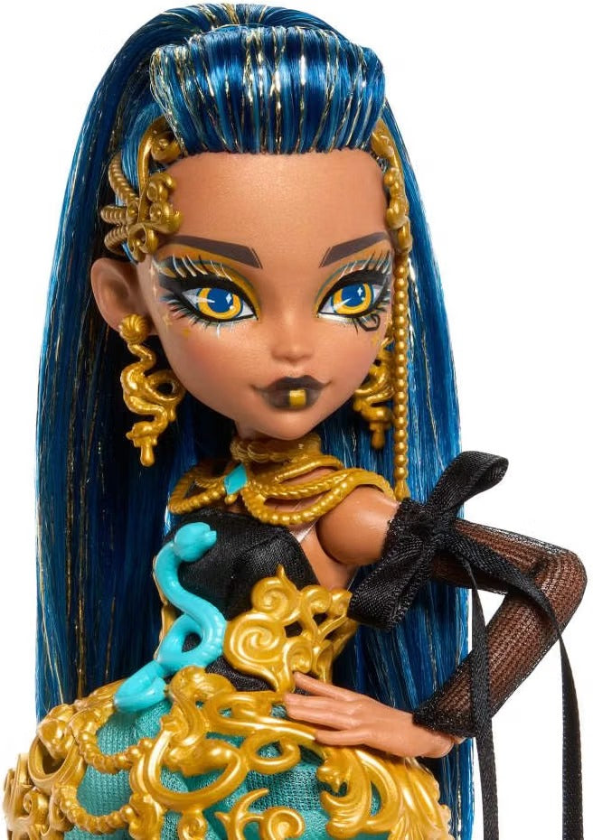 Monster High Scary Sweet Birthday Doll: Cleo De Nile in Golden Party Dress Toys & Games Mattel