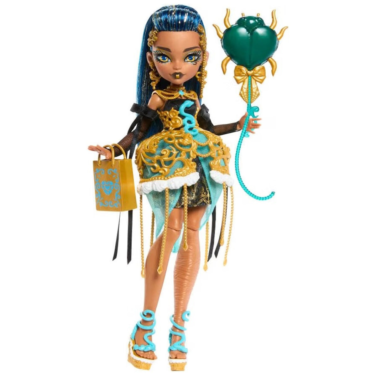 Monster High Scary Sweet Birthday Doll: Cleo De Nile in Golden Party Dress Toys & Games Mattel
