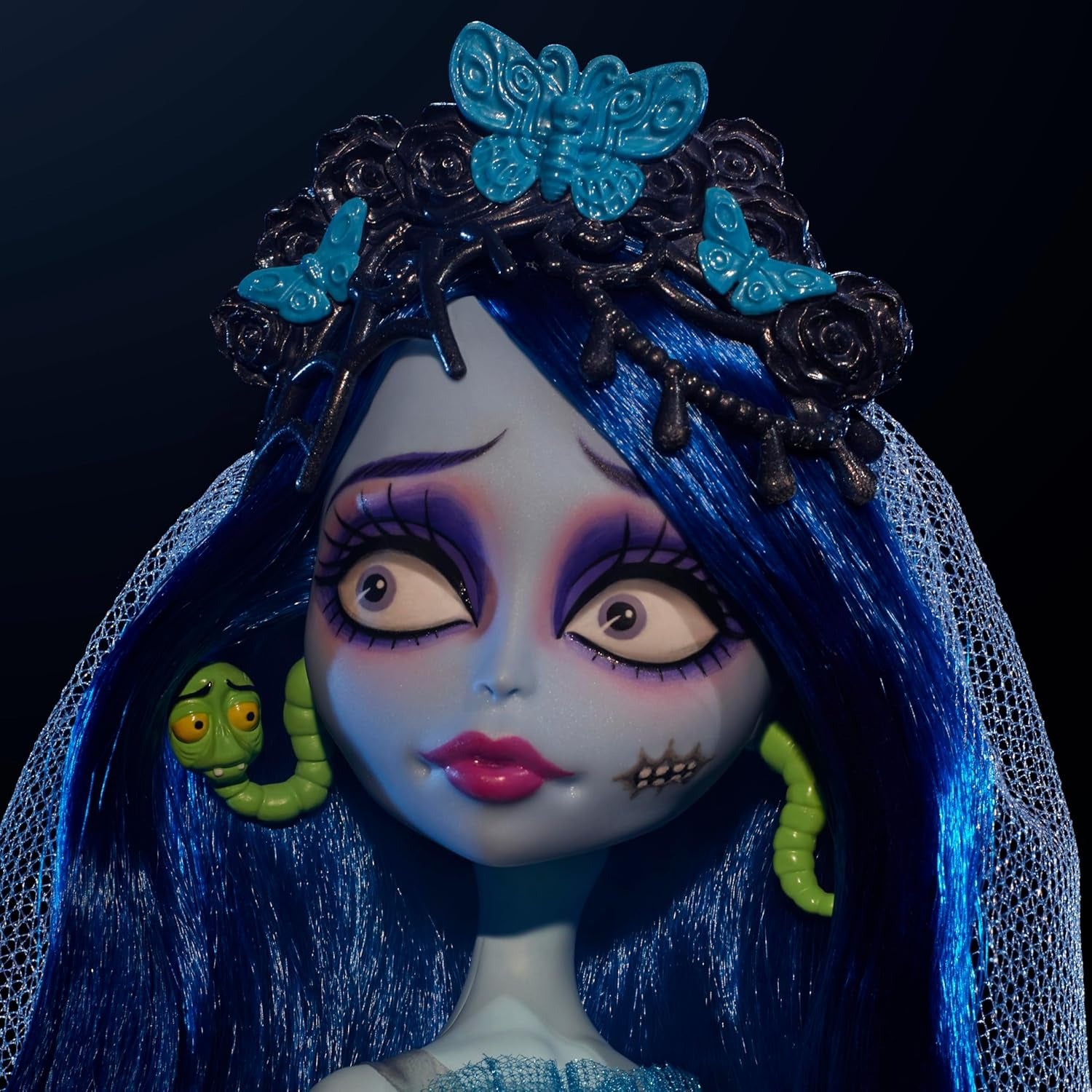 Monster High Skullector Doll: Corpse Bride Emily Collectible in Gothic Spiderweb Toys & Games Mattel
