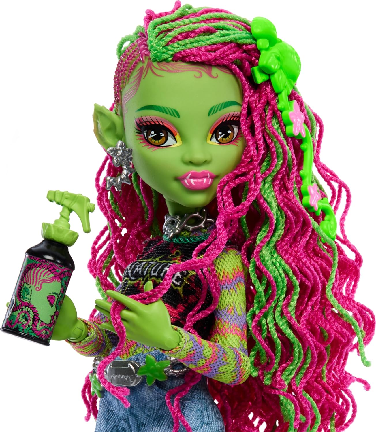 Monster High: Venus McFlytrap Doll & Plant Monster with Pet Cat Chewlian Toys & Games Mattel