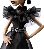 Monster High: Wednesday Addams Doll Rave’N Wednesday Black Gothic Gown Toys & Games Mattel