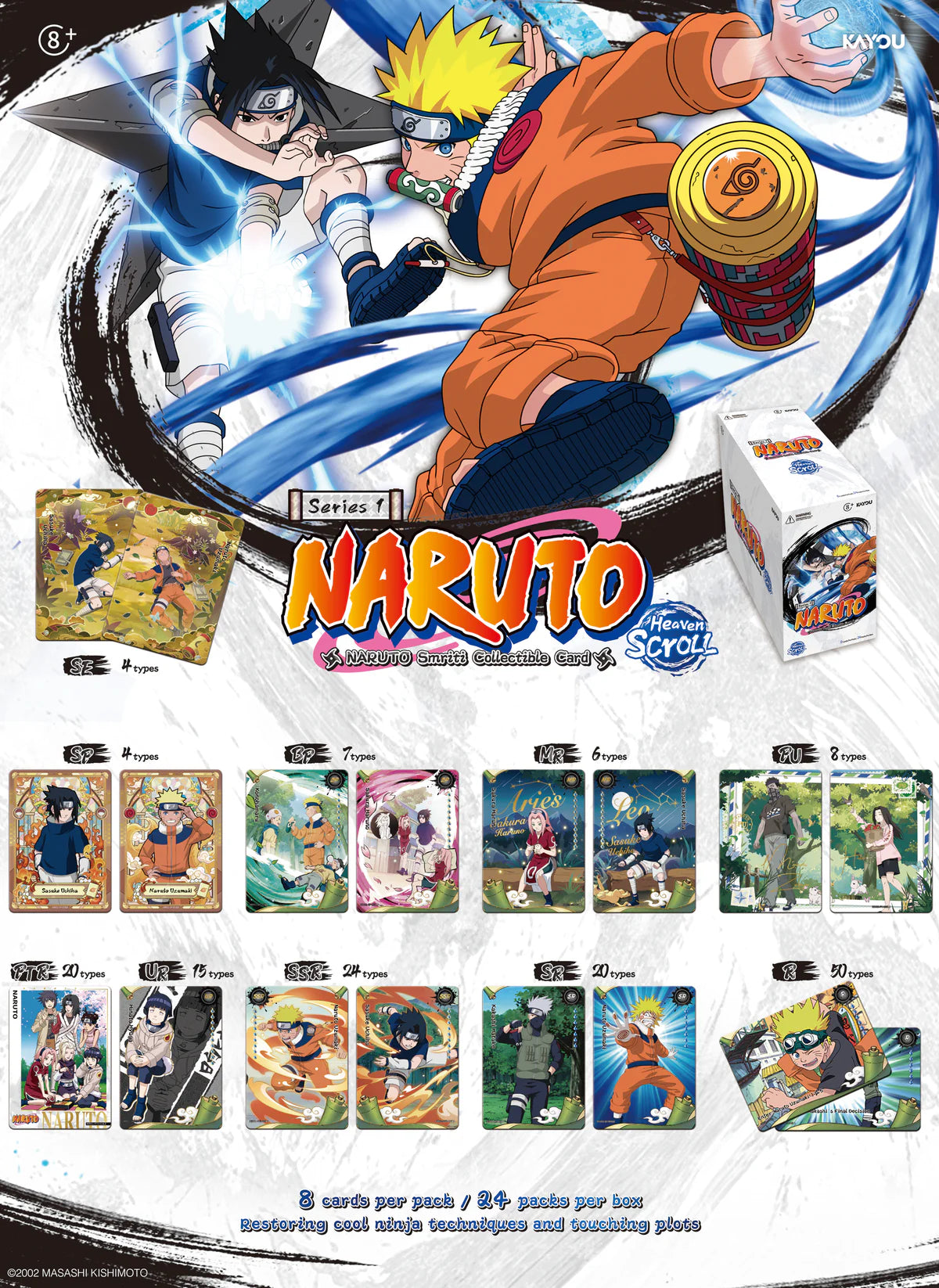 Kayou TCG: Naruto - Smriti Heaven Scroll Series 1 Booster Box - 24 Packs Card Game Kayou