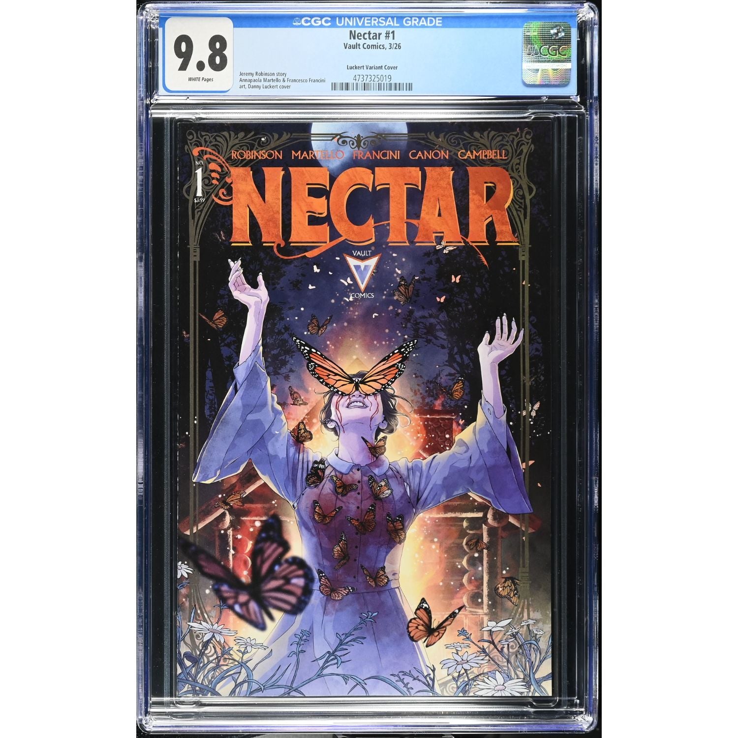 Nectar: #1 [Danny Luckert CGC 9.8 1:40] 2026 Comics Vault Comics