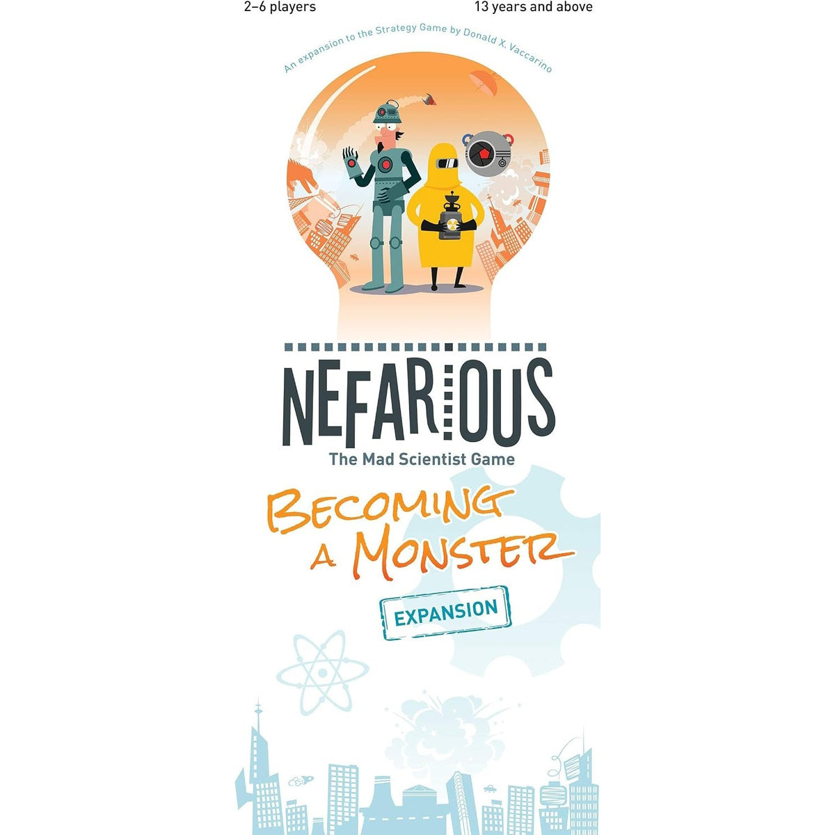 Nefarious: The Mad Scientist - Becoming a Monster Expansion [Board Game, 2-6 Players] Board Game USAopoly