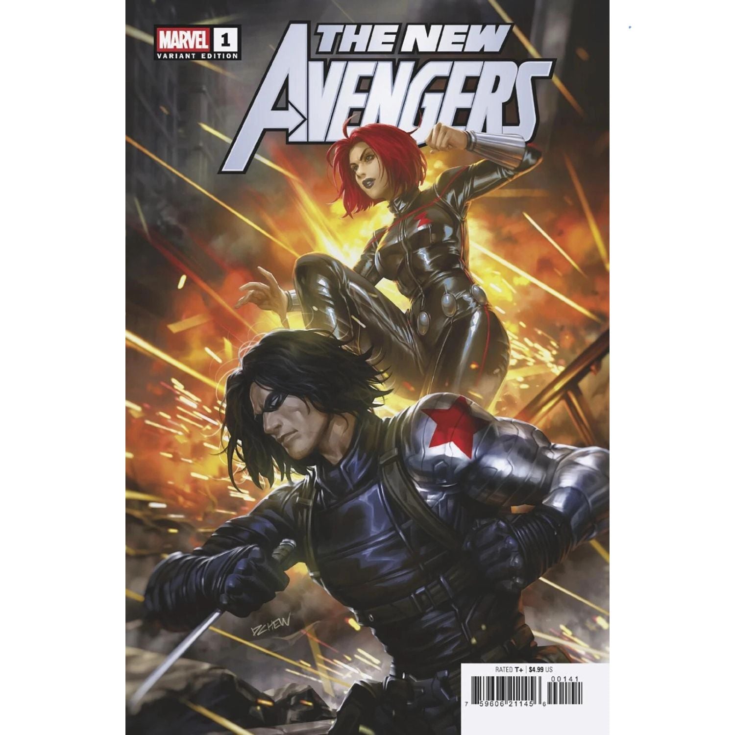 New Avengers: #1 [Derrick Chew Black Widow Winter Soldier CVR D] 2025 Comics Marvel Comics